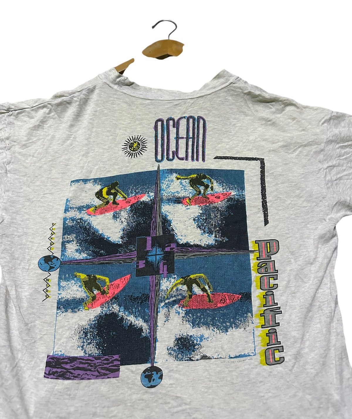 Ocean Pacific Vintage Ocean pacific plantwide backhit tshirt Size US L / EU 52-54 / 3 - 2 Thumbnail