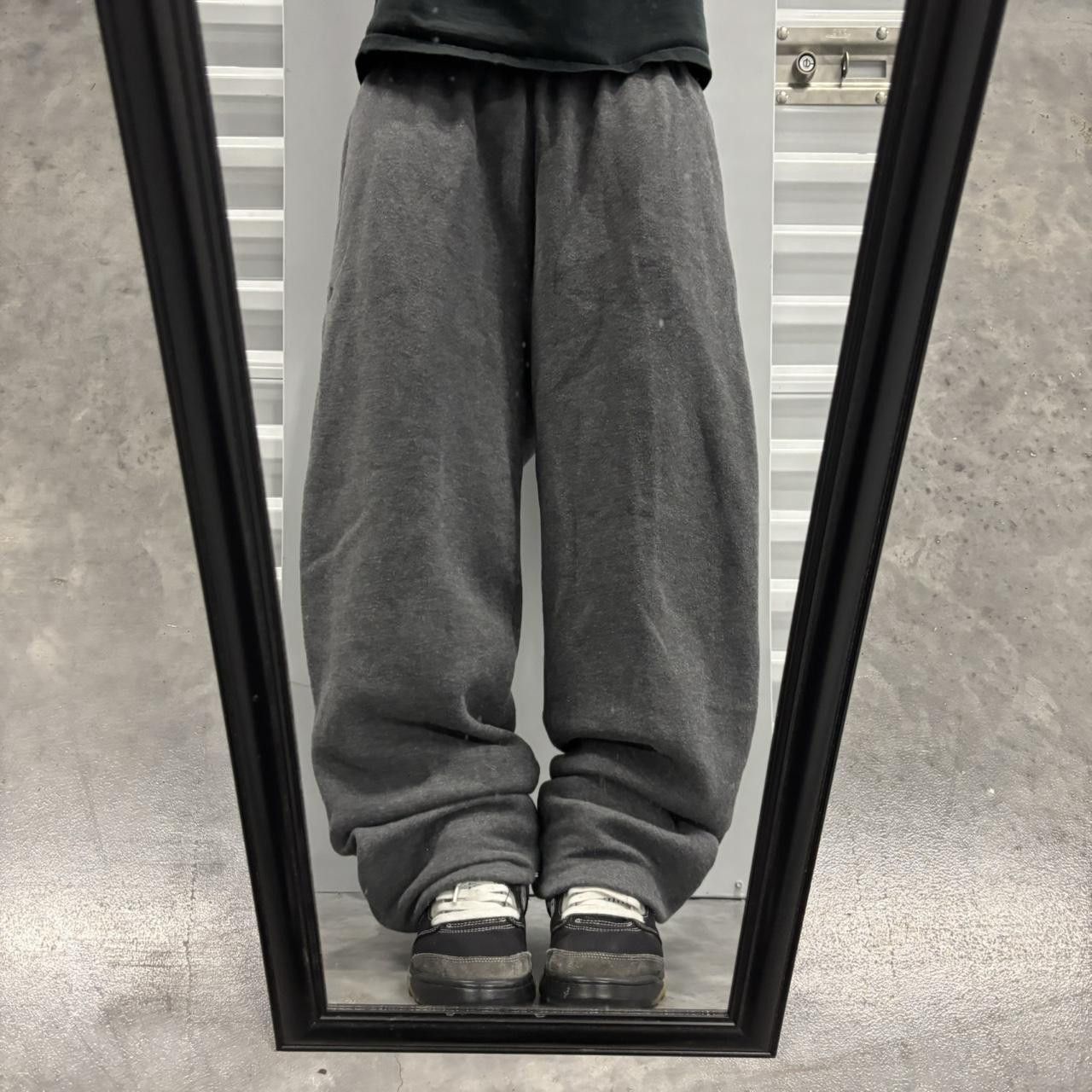Japanese Brand × Vintage Crazy Vintage Y2K/2000s Grey Skater Essential Sweatpants! Size US 34 / EU 50 - 1 Thumbnail
