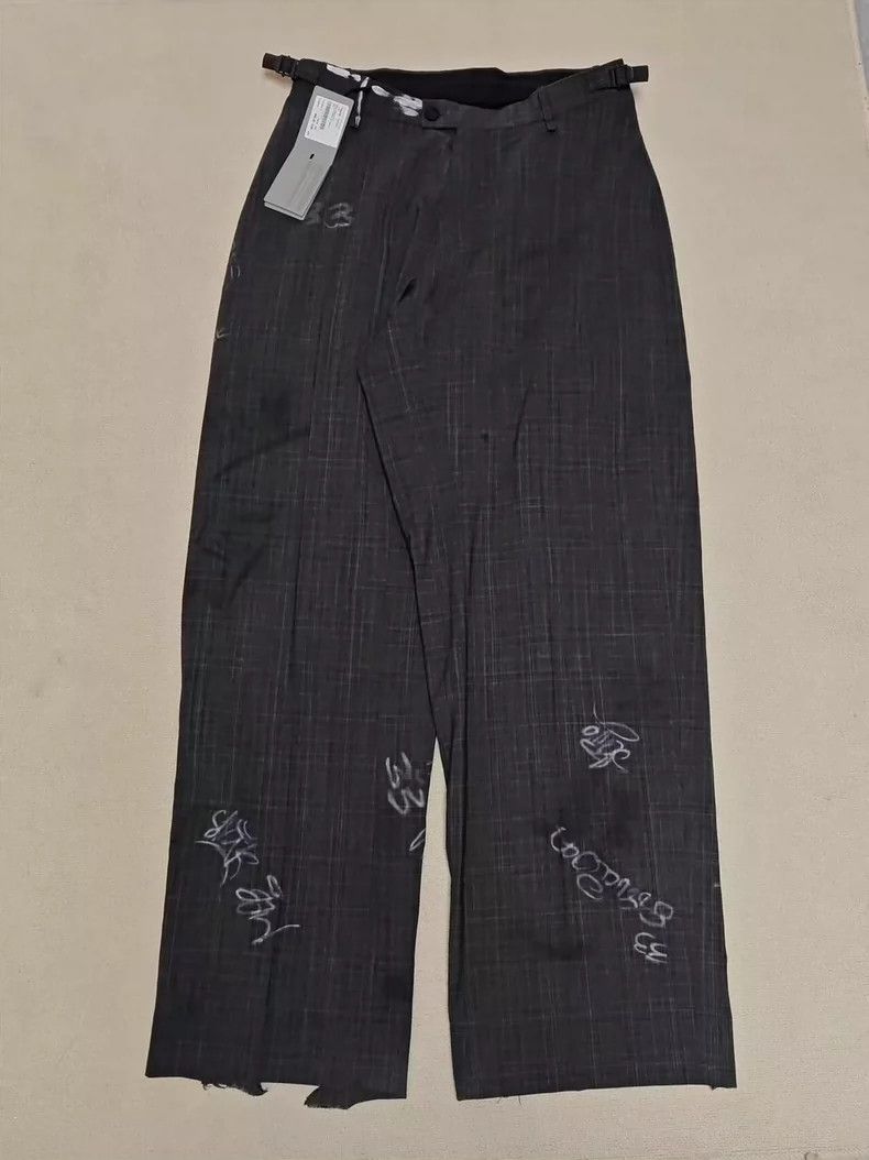 Balenciaga Graffiti SS23 Check Print Pants - dmc