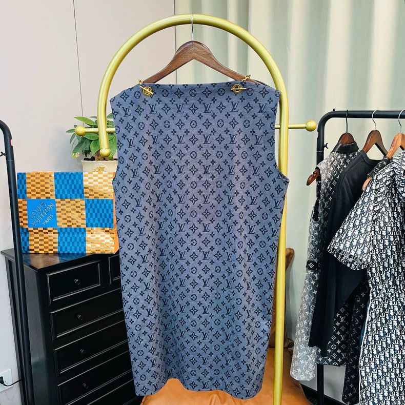 Louis Vuitton Louis Vuitton Black New Full Print Dress Size L / US 10 / IT 46 - 2 Thumbnail