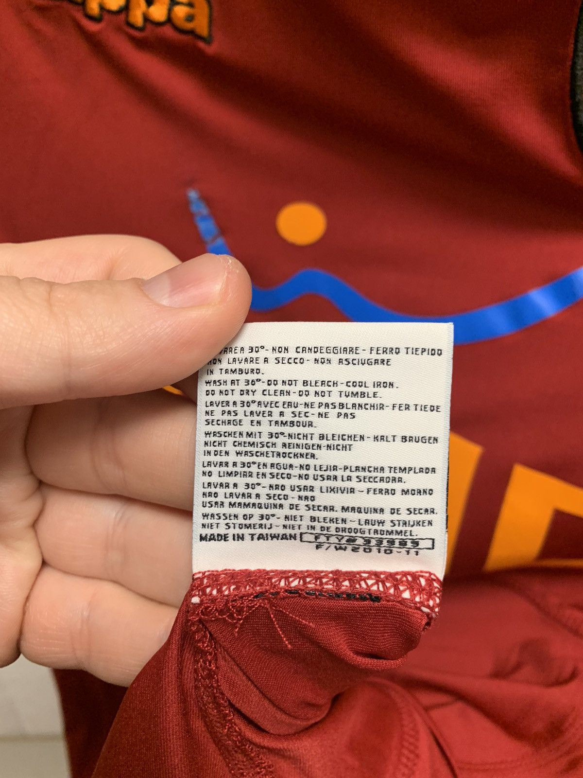 Kappa Roma Kappa soccer jersey wind M size Size US M / EU 48-50 / 2 - 6 Thumbnail