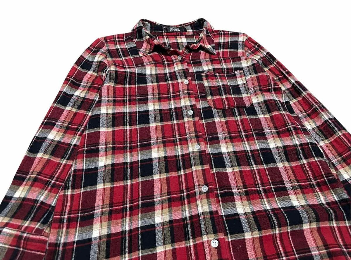 Hysteric Glamour × Japanese Brand × Seditionaries 🔥Sick Y2K Pendora Checked Long Shirt Goth Punk Size US L / EU 52-54 / 3 - 2 Thumbnail