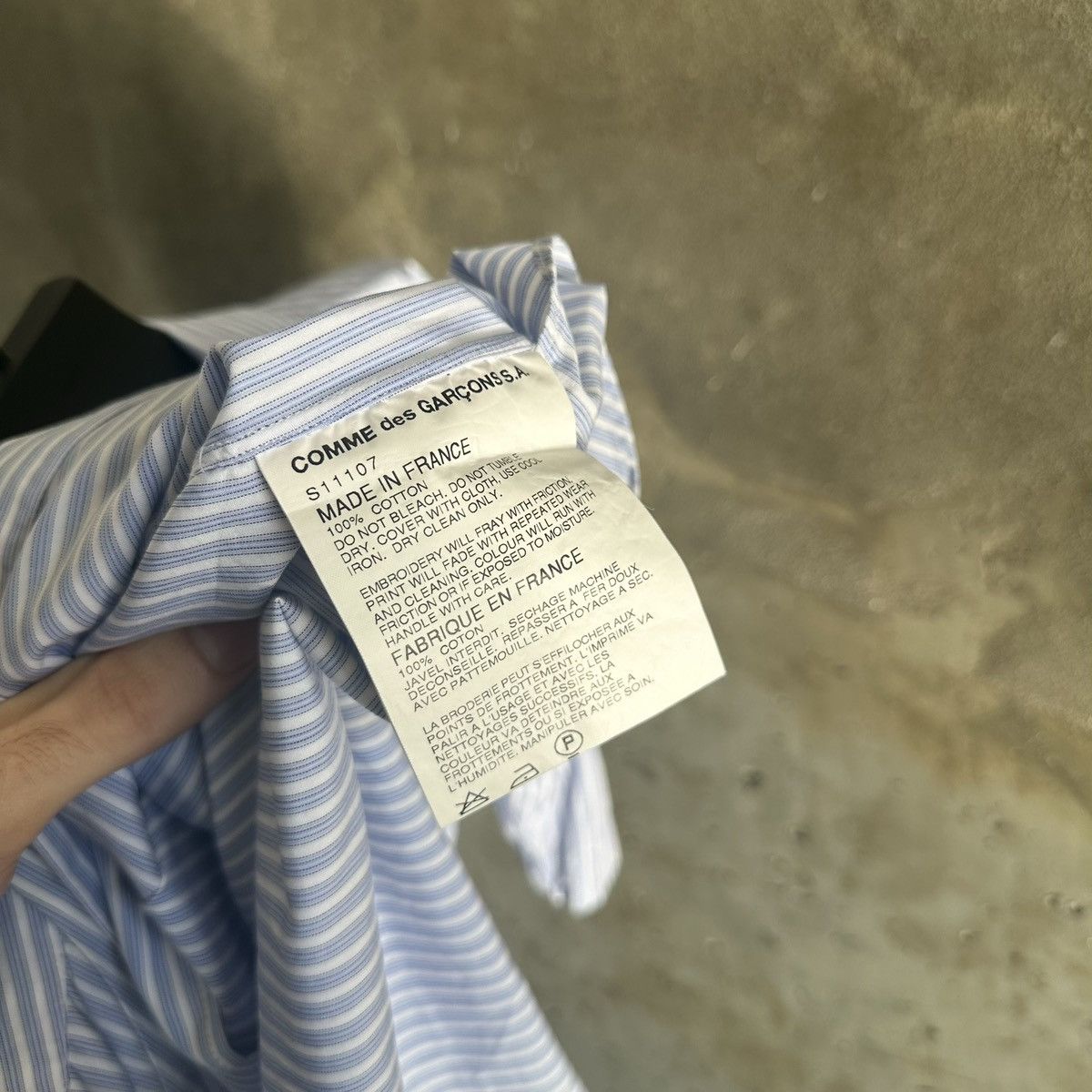 Comme des Garcons 2000s CDG Shirt “Peace” Striped Button Up Size US M / EU 48-50 / 2 - 6 Thumbnail