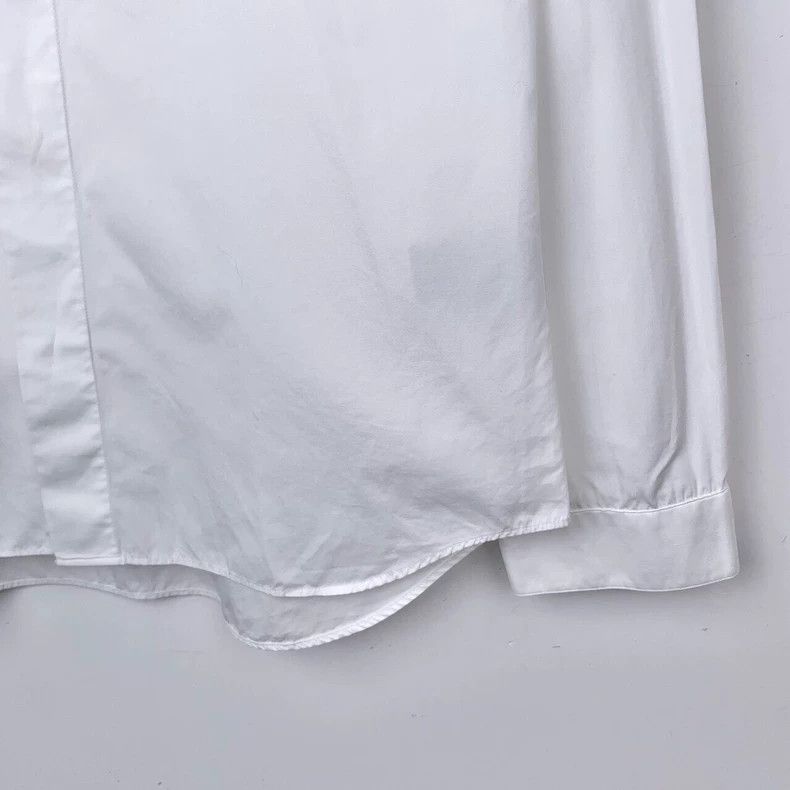 Dior Dior Size 39 White logo embroidered cotton long-sleeved shi Size US XXS / EU 40 - 4 Thumbnail