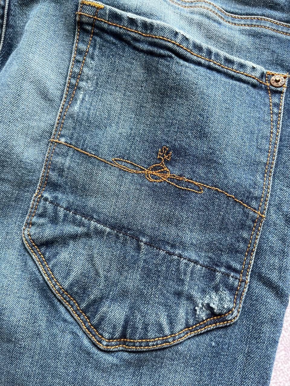 Vintage × Vivienne Westwood Vintage Vivienne Westwood Saturn Orb Logo Jeans 30 Size US 30 / EU 46 - 4 Thumbnail