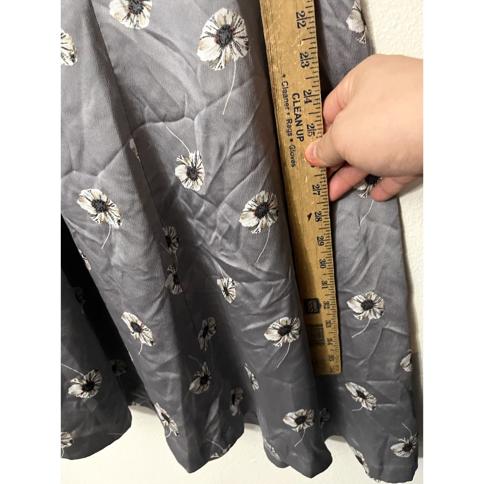 Banana Republic Women Banana Republic A-Line Dress Midi Floral Gray 6 Lined Dress Size 6 Womens Size M / US 6-8 / IT 42-44 - 5 Thumbnail