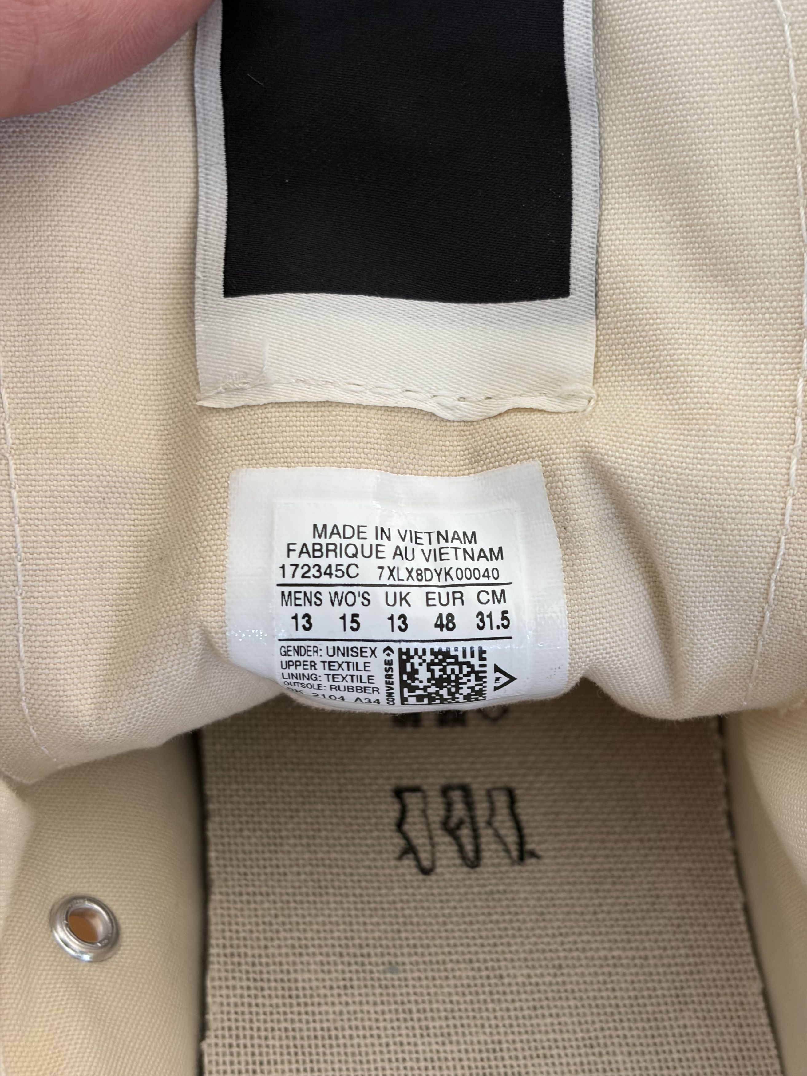 Converse × Rick Owens Drkshdw Low-top Sneaker Size US 13 / EU 46 - 2 Thumbnail