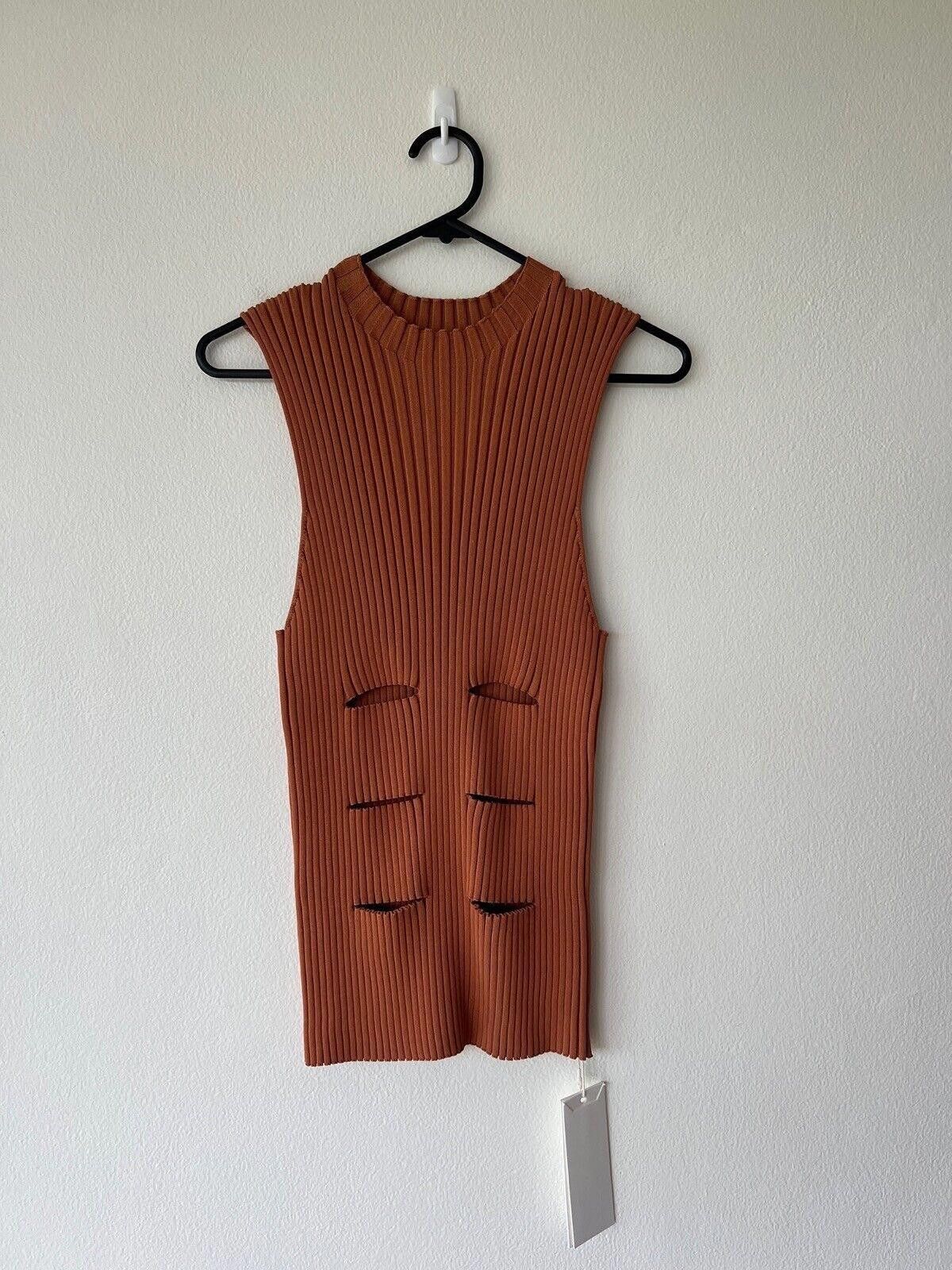 Dion Lee New dion lee rib slash top rib tank singlet large saddle tan Size L / US 10 / IT 46 - 1 Thumbnail