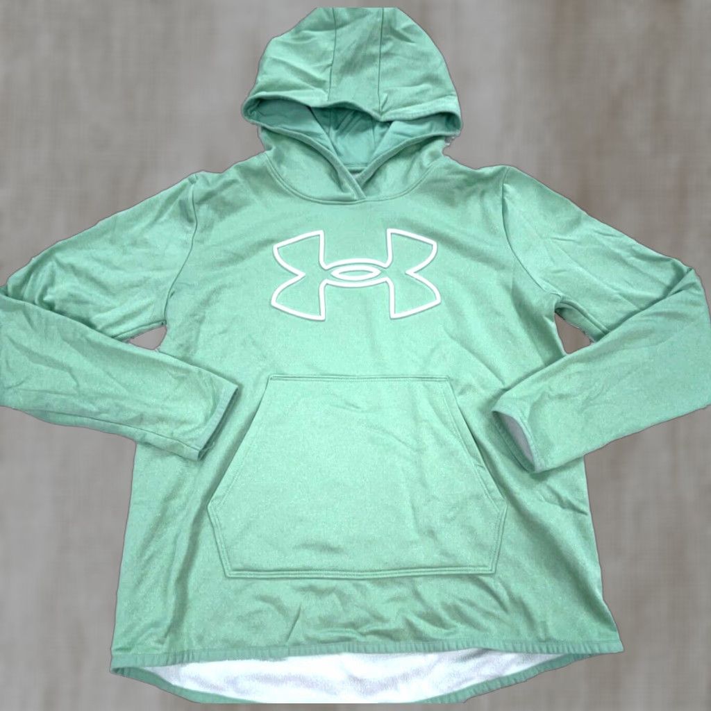 Under Armour Under Armour Hoodie Women Small Green White Sweatshirt Loose Fit Mint Ladies Size S / US 4 / IT 40 - 1 Thumbnail