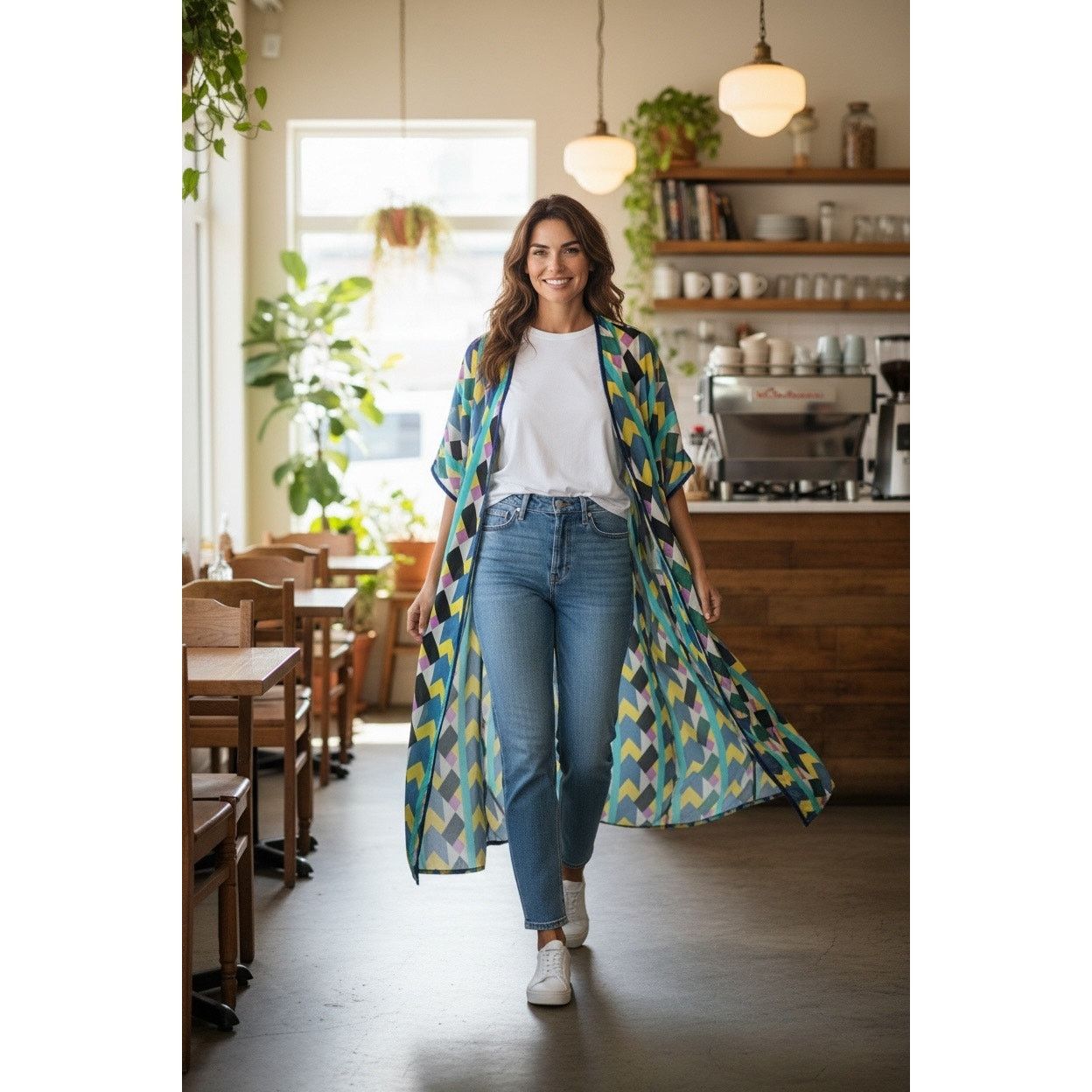 Other Curations Kimono Multi-Color Geometric Size Med-Large EUC Size M / US 6-8 / IT 42-44 - 1 Thumbnail