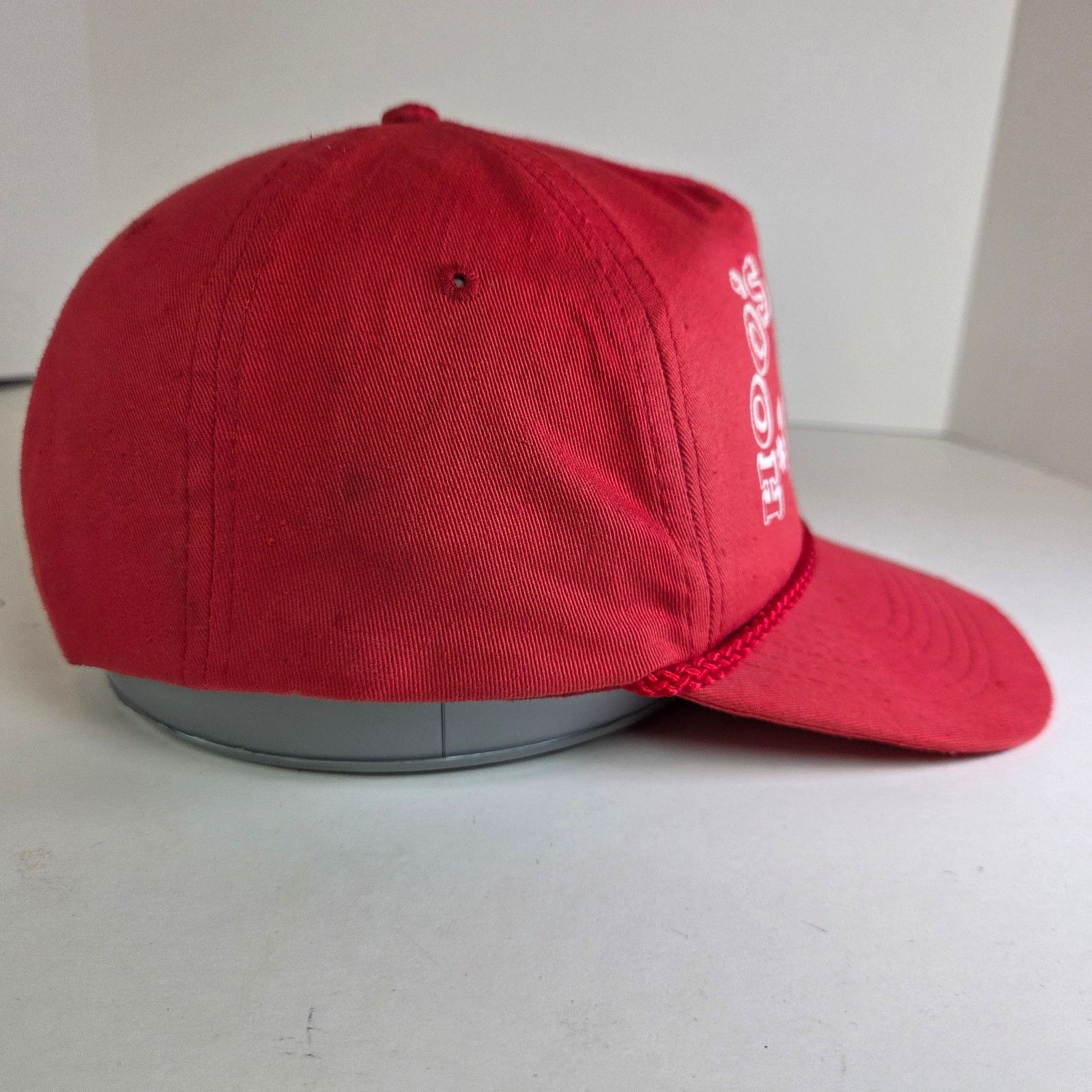 Adidas Vintage Adidas HOO'S #1 Red Snapback Rope Hat 80s 90s Size ONE SIZE - 4 Thumbnail