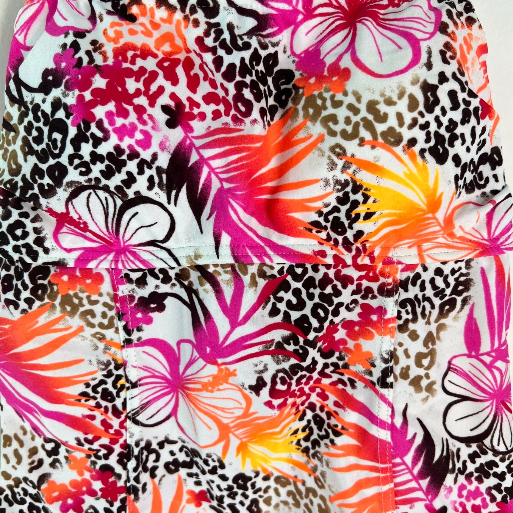 Vintage SO Womens Tankini Top Floral Halter Padded Pink XS - Adjustable Straps, Ruffled - Size XS, Pink, Tankini, Women Size XS / US 0-2 / IT 36-38 - 4 Thumbnail
