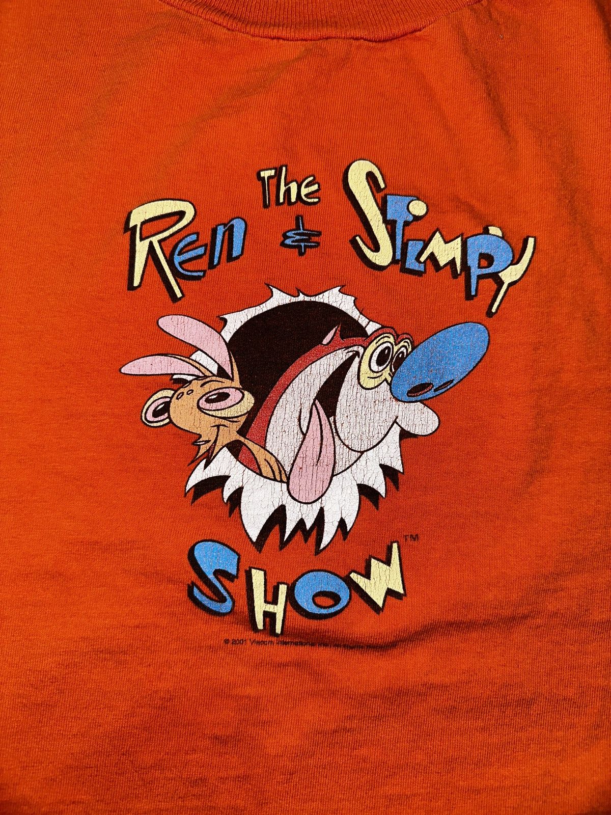 Nickelodeon × Vintage Vtg 2001 Nickelodeon: Ren & Stimpy Show Logo Tee Size US L / EU 52-54 / 3 - 3 Thumbnail