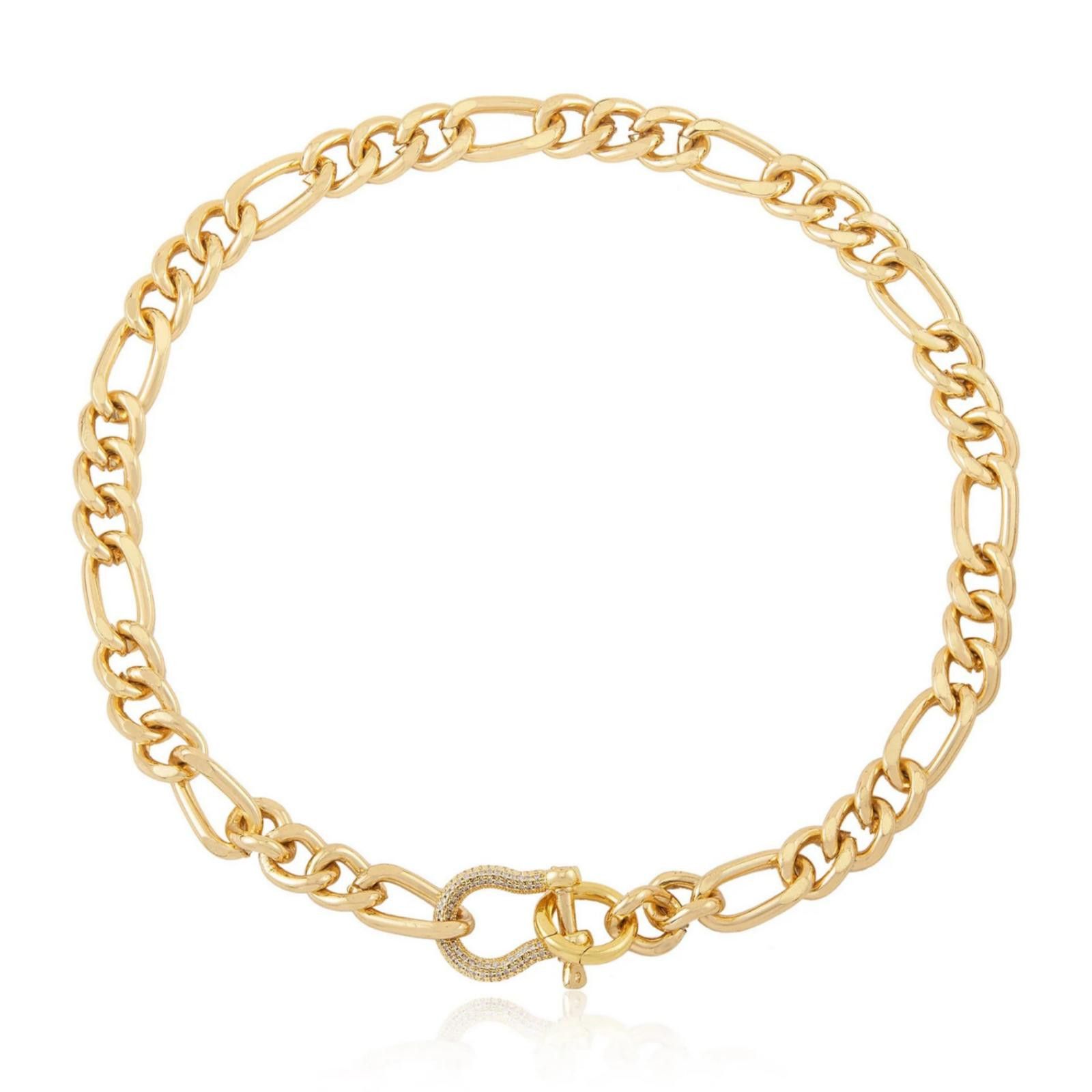 Other Ettika 18K gold-plated Cuffed Love Chain Link Necklace Size ONE SIZE - 2 Thumbnail