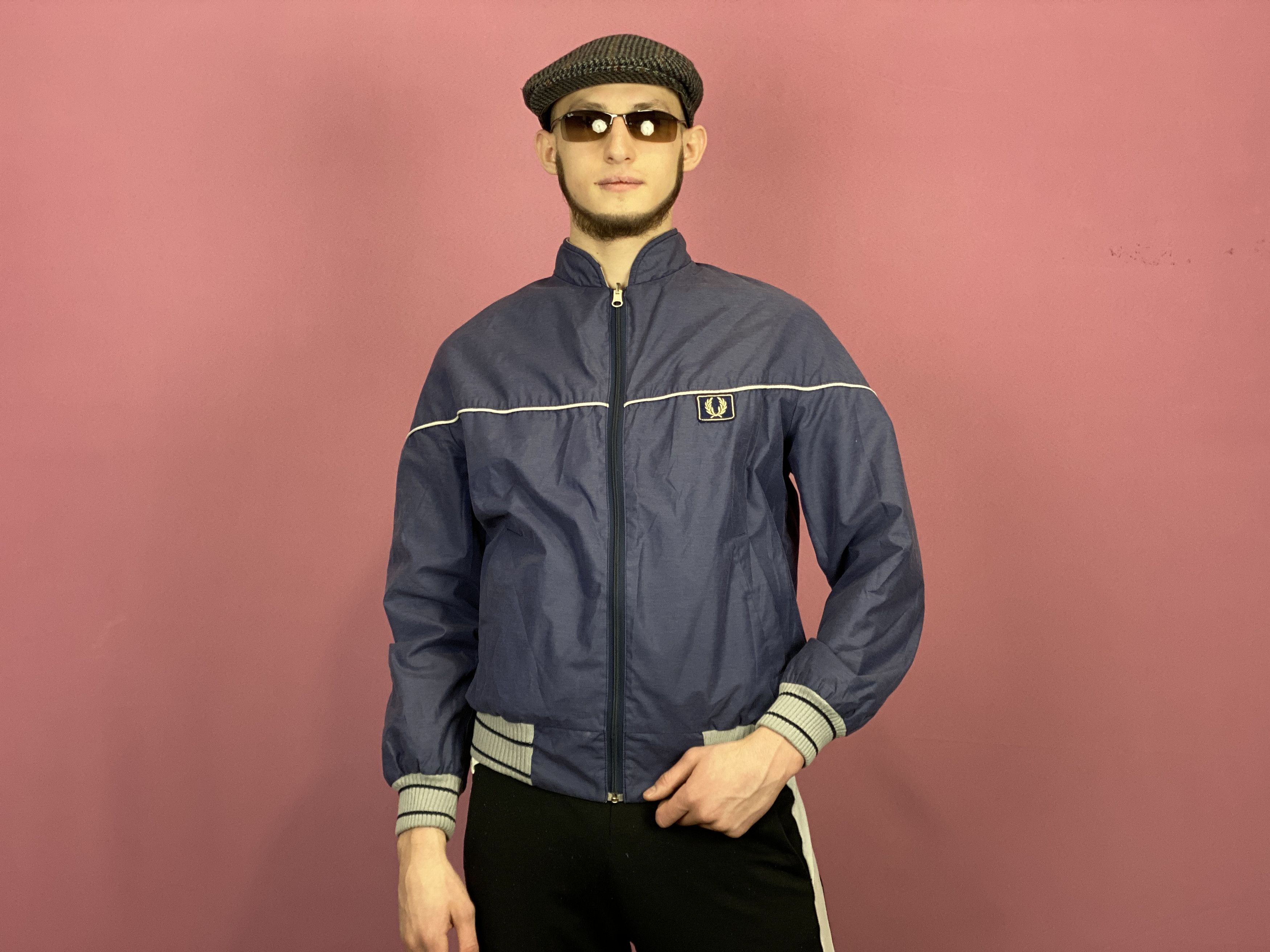 Fred Perry × Vintage 90s Fred Perry Vintage Men's Bomber Reversible Jacket Size US M / EU 48-50 / 2 - 7 Thumbnail