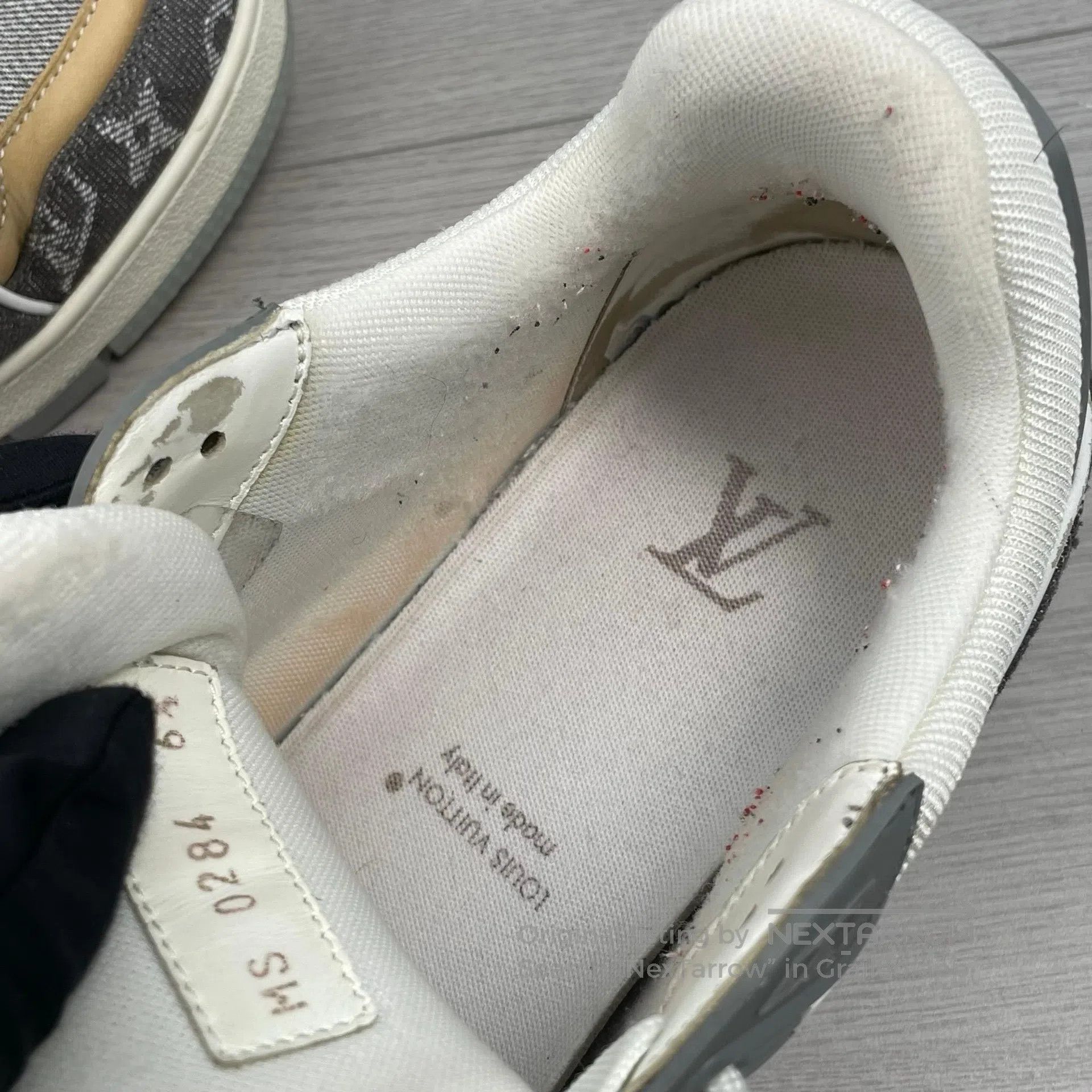 Louis Vuitton Louis Vuitton Gray-white denim full print low-top sneakers Size US 6.5 / EU 39-40 - 6 Thumbnail