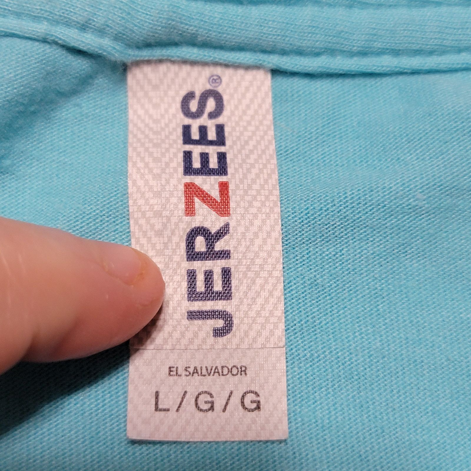 Jerzees Miami Beach Blue Unisex Tee Miami Vice Bee Spoof- Size Large Size US L / EU 52-54 / 3 - 4 Thumbnail