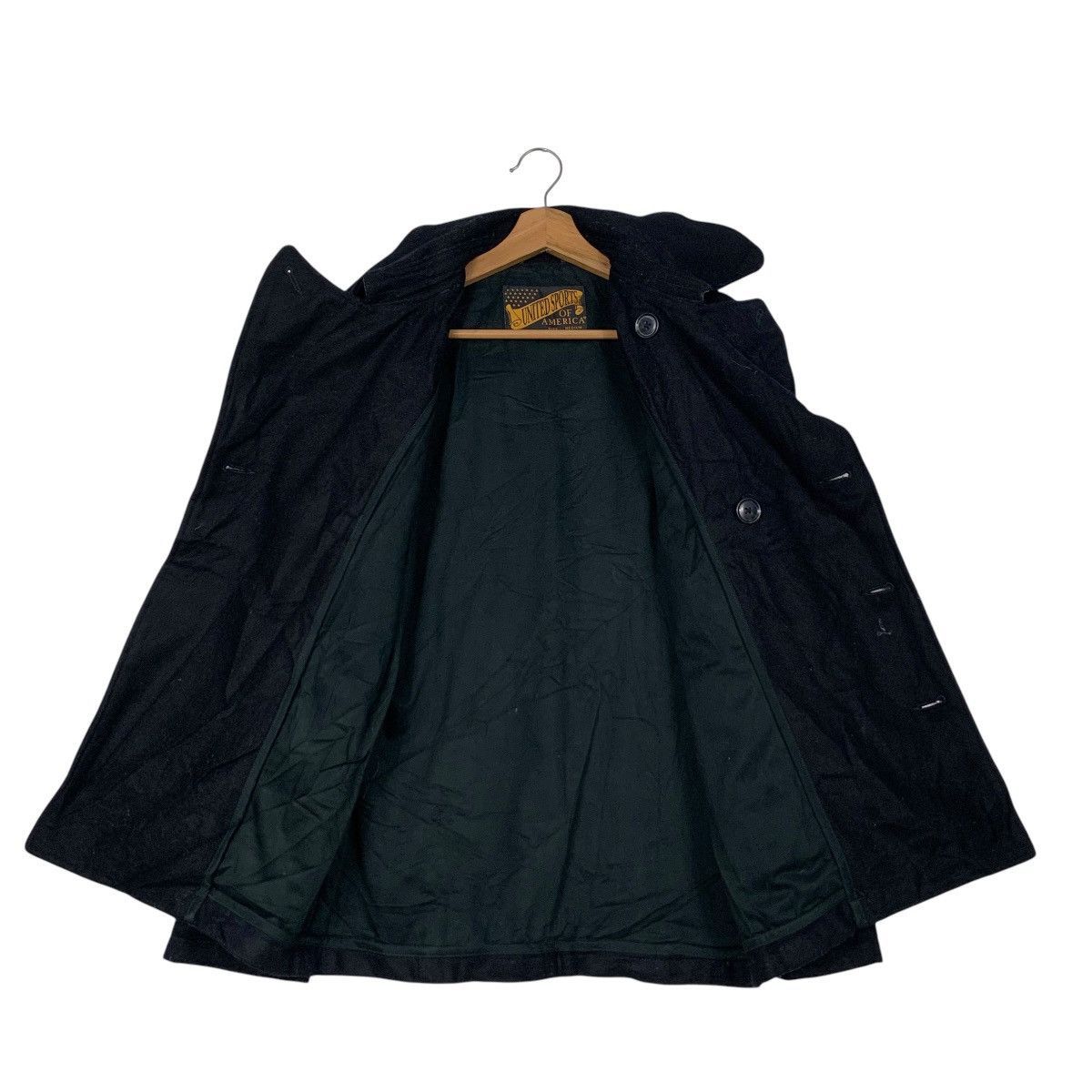 Japanese Brand UNITED SPORT Of AMERICA Double Breast Wool Coat #2379-C107 Size US M / EU 48-50 / 2 - 11 Thumbnail