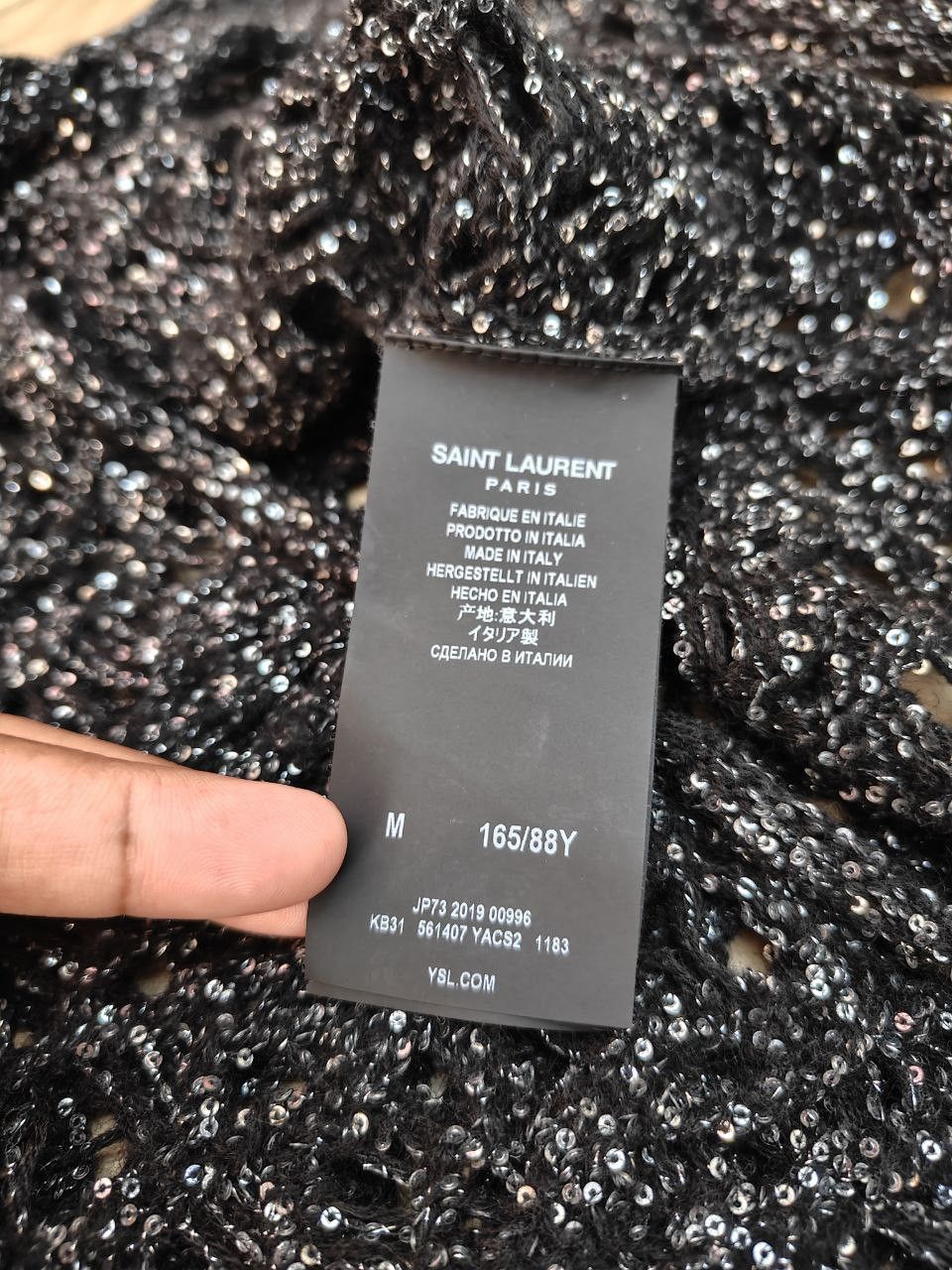 Saint Laurent Paris Saint Laurent Paris Spider Knitted Metalic Size US M / EU 48-50 / 2 - 9 Thumbnail