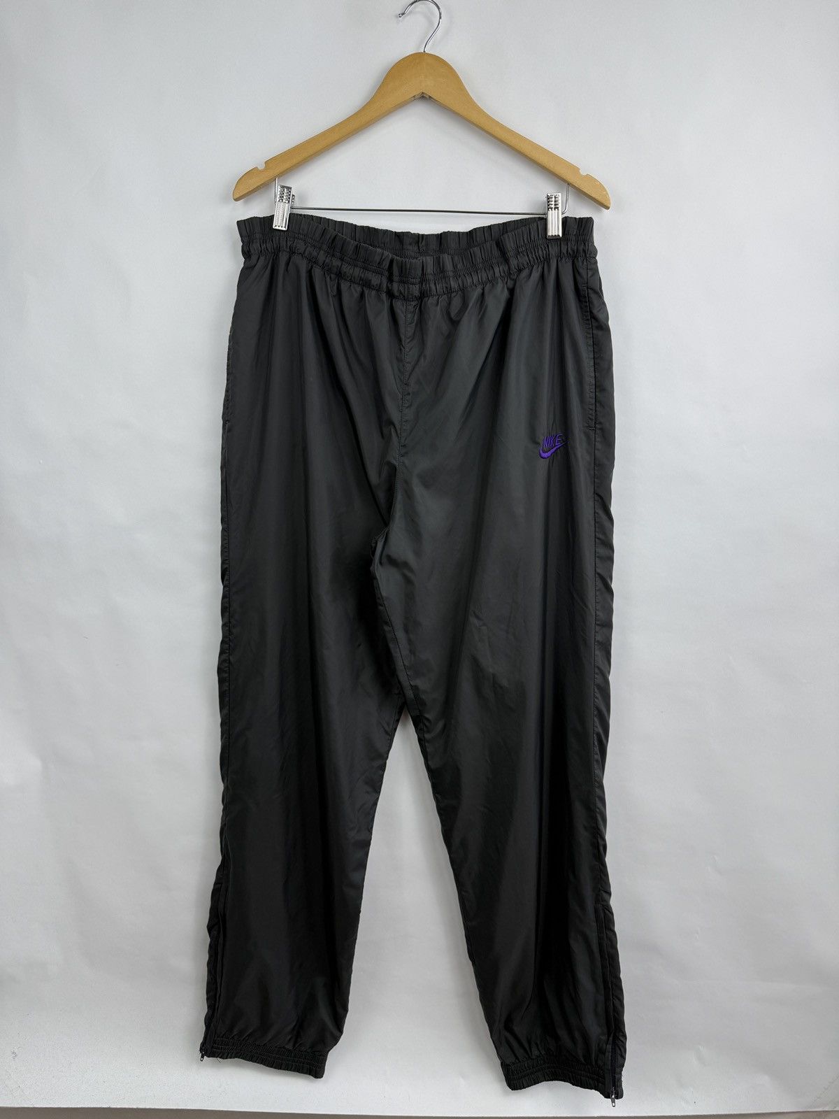Nike 🇺🇸 Vintage 80s Nike Nylon Track Pants Y2K Rare Retro Hype Size US 36 / EU 52 - 3 Thumbnail