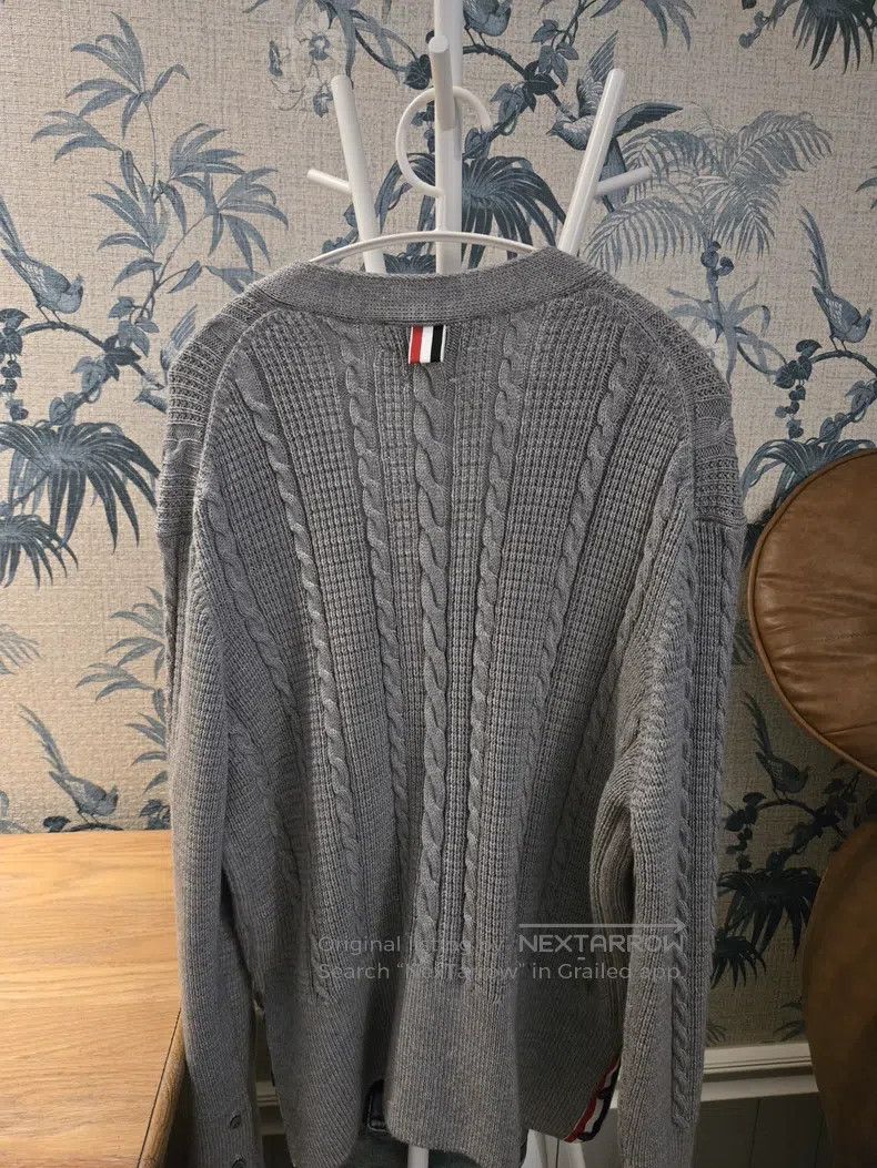 Thom Browne Thom Browne Gray knit cardigan Size US XL / EU 56 / 4 - 3 Thumbnail
