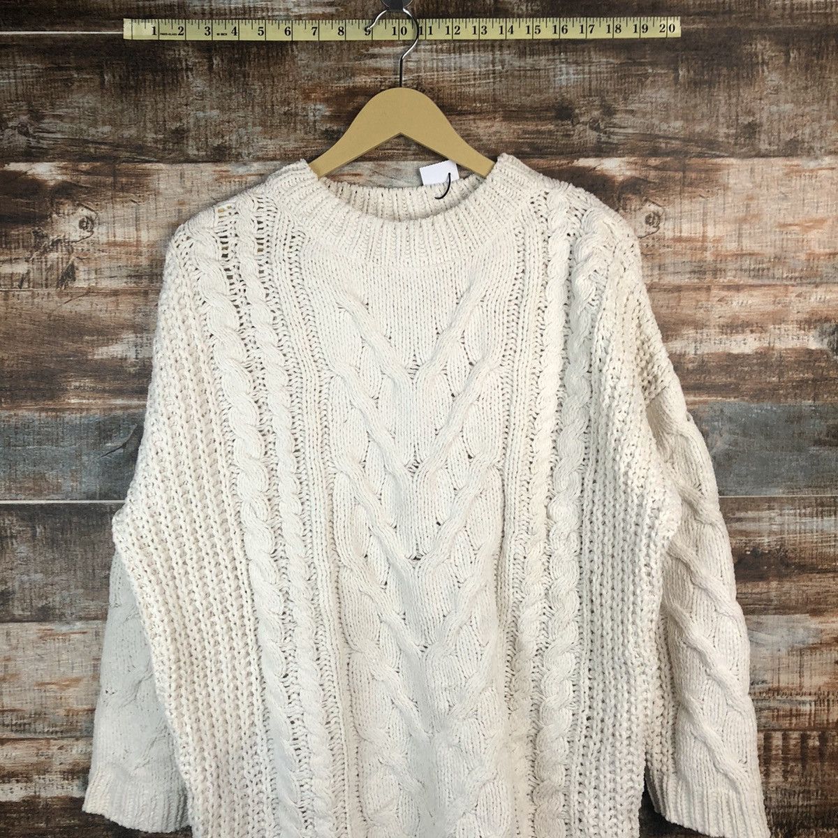 Homespun Knitwear × Japanese Brand Japanese Brand White vintage Knitwear #A1878 Size XL / US 12-14 / IT 48-50 - 5 Thumbnail