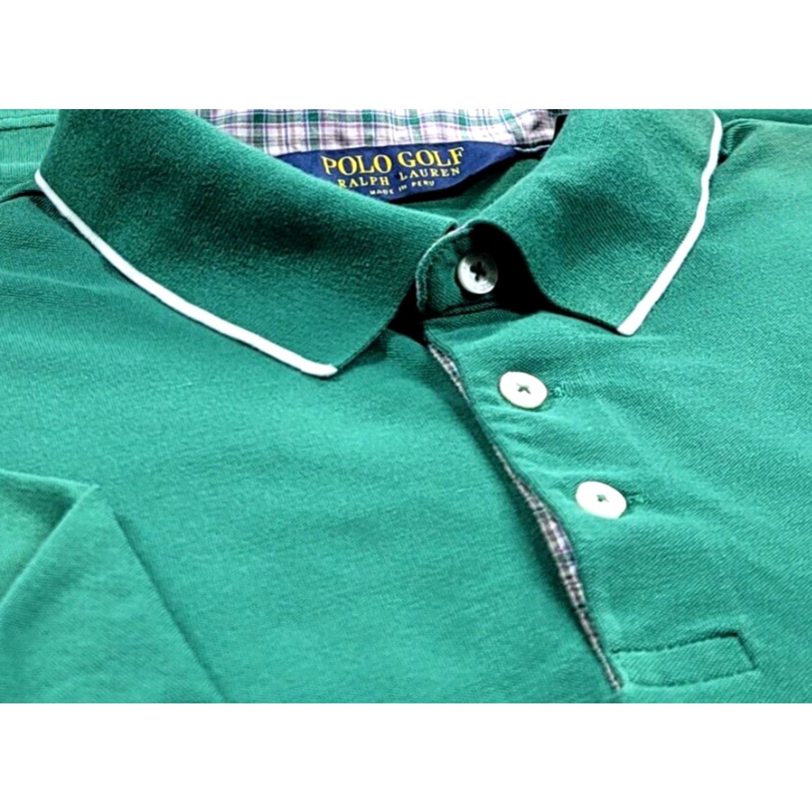 Polo Ralph Lauren Polo Golf Ralph Lauren Shirt Mens Short Sleeve Polo Green Logo Embroidered Contrast Collar L Size US L / EU 52-54 / 3 - 4 Thumbnail