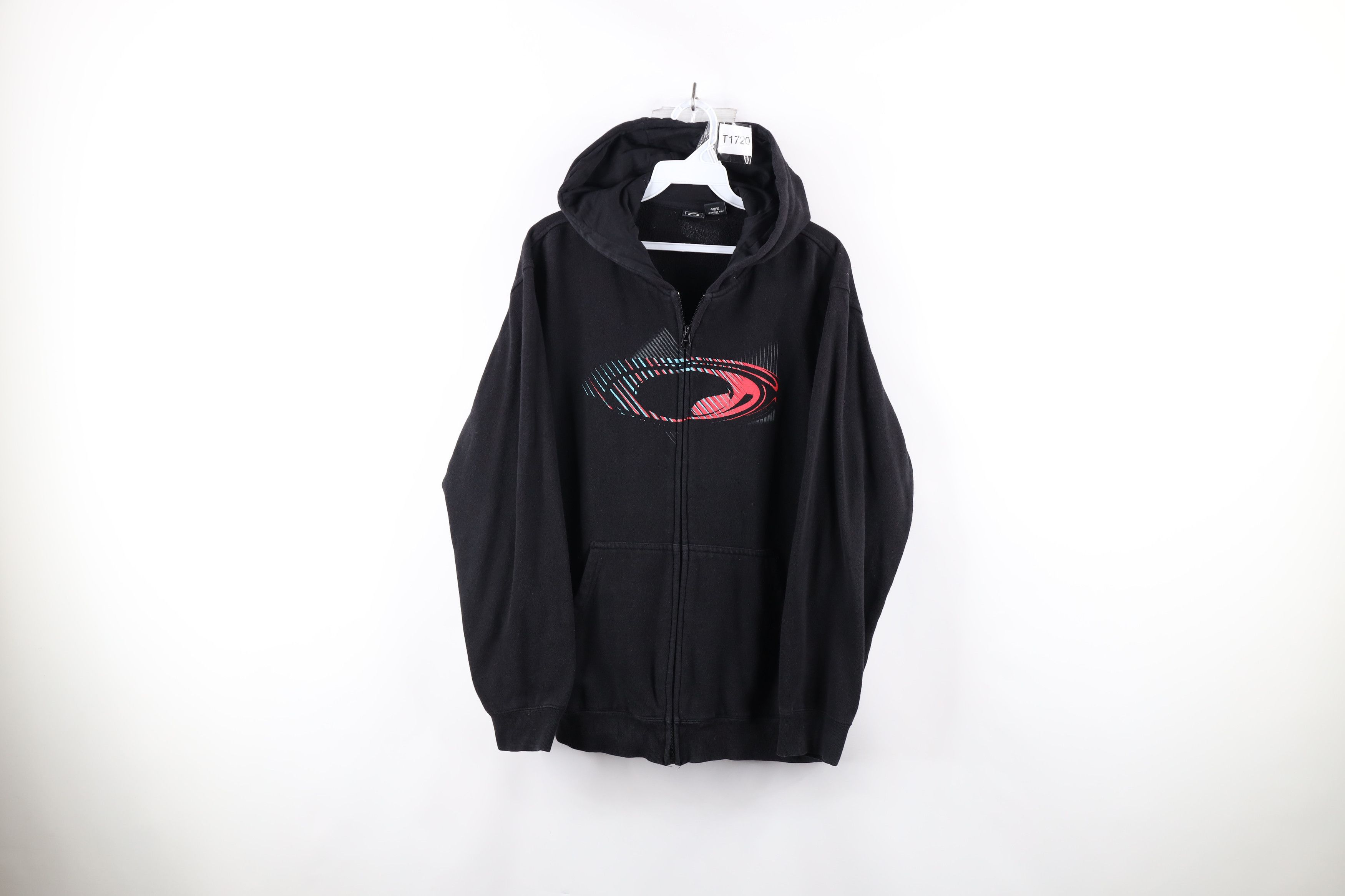 Oakley × Vintage Vintage Oakley Faded O Logo Full Zip Hoodie Sweatshirt Black Size US S / EU 44-46 / 1 - 1 Thumbnail