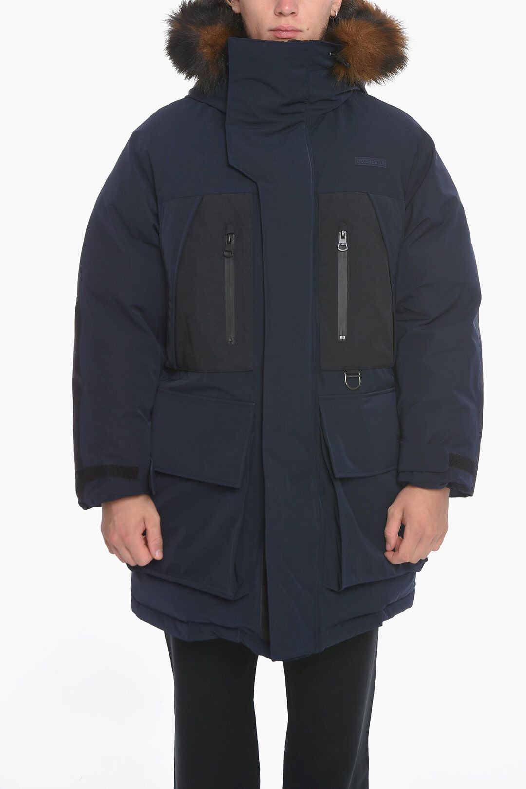 image of Burberry Og1Mm1223 Parka Hood In Blue, Men's (Size Small)
