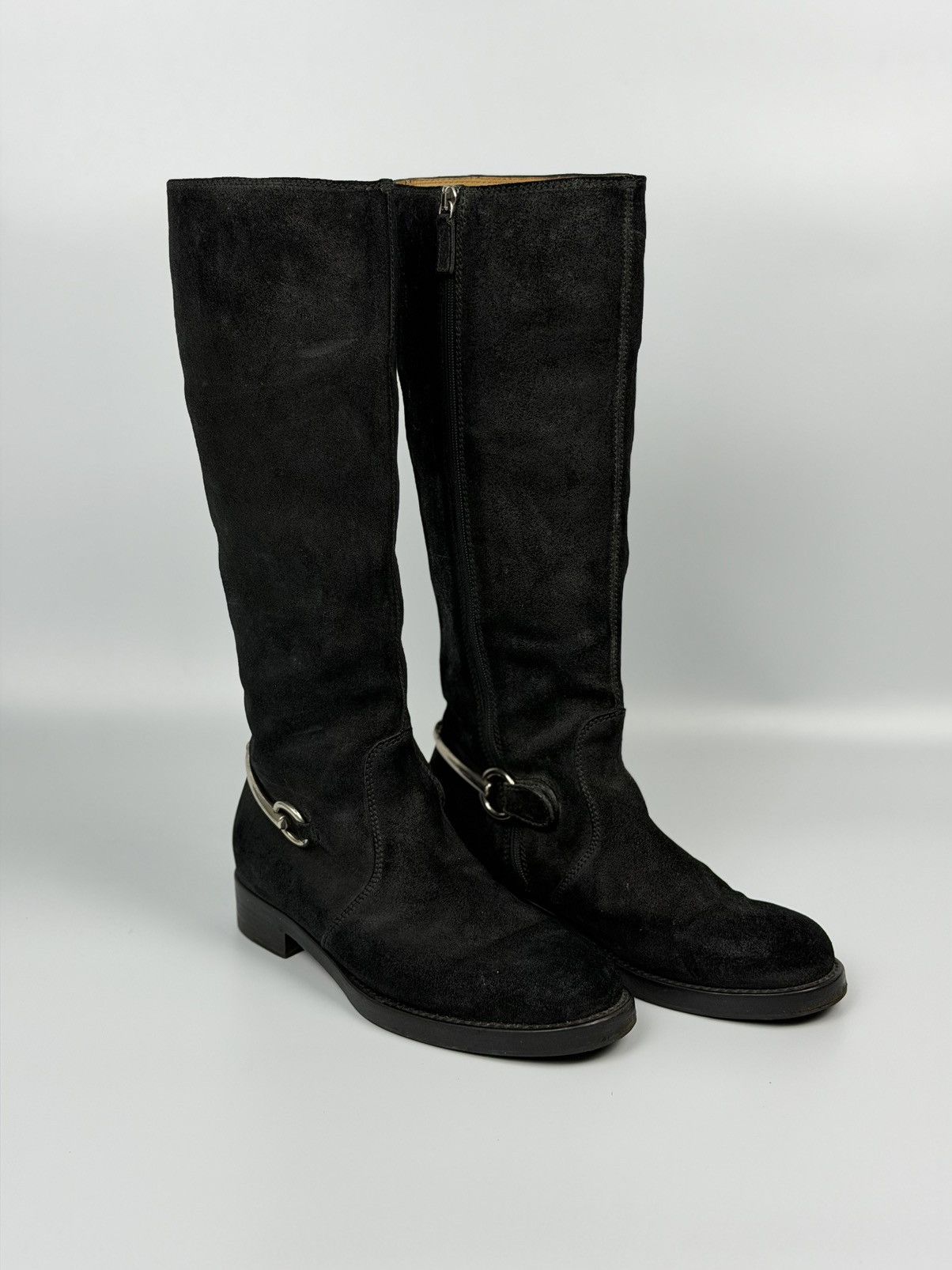 Gucci Tom ford/Demna Horsebit Accent Suede Ridding Boots