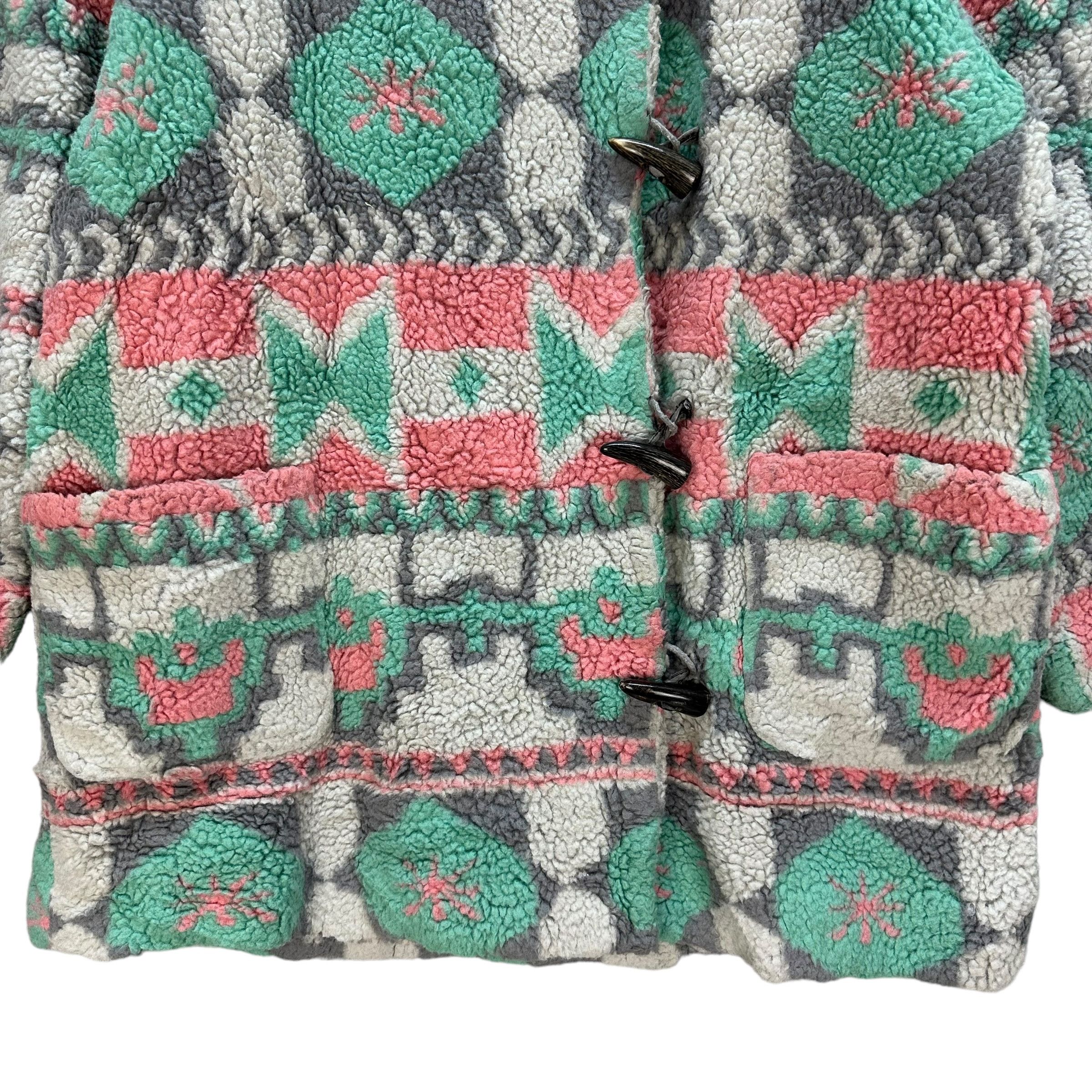 Japanese Brand ALMASEYLLA Deep Pile Asymmetrical Fleece Coat #A30-0676 Size US M / EU 48-50 / 2 - 3 Thumbnail