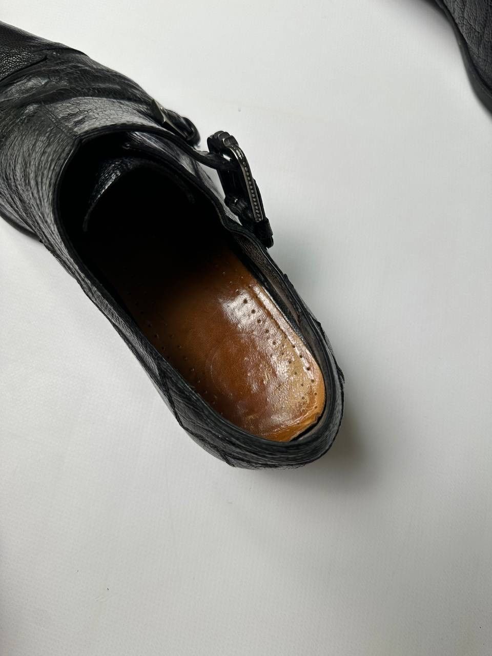 Paciotti Cesare Paciotti Black Embossed Reptile Texture Vintage Shoes Size US 9 / EU 42 - 9 Thumbnail