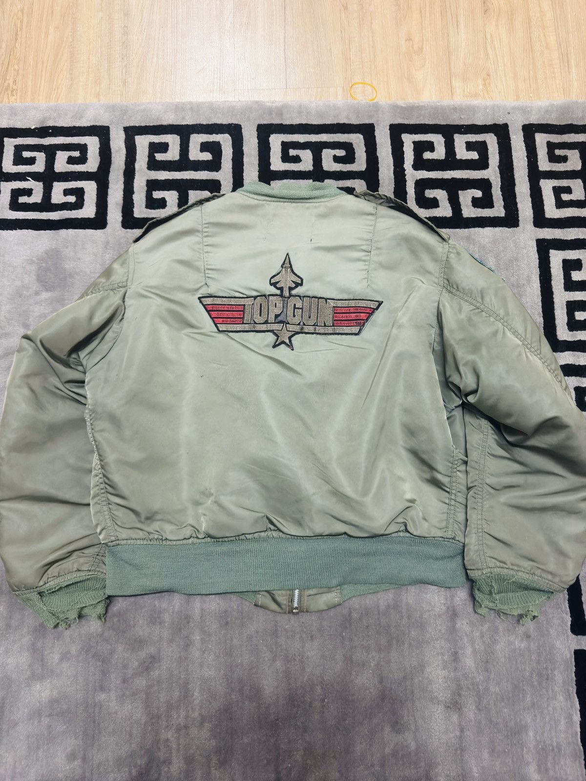 Vintage RARE VINTAGE 80’s TOP GUN BY PARAMOUNT BOMBER WITH SIGNATURE Size US M / EU 48-50 / 2 - 6 Thumbnail