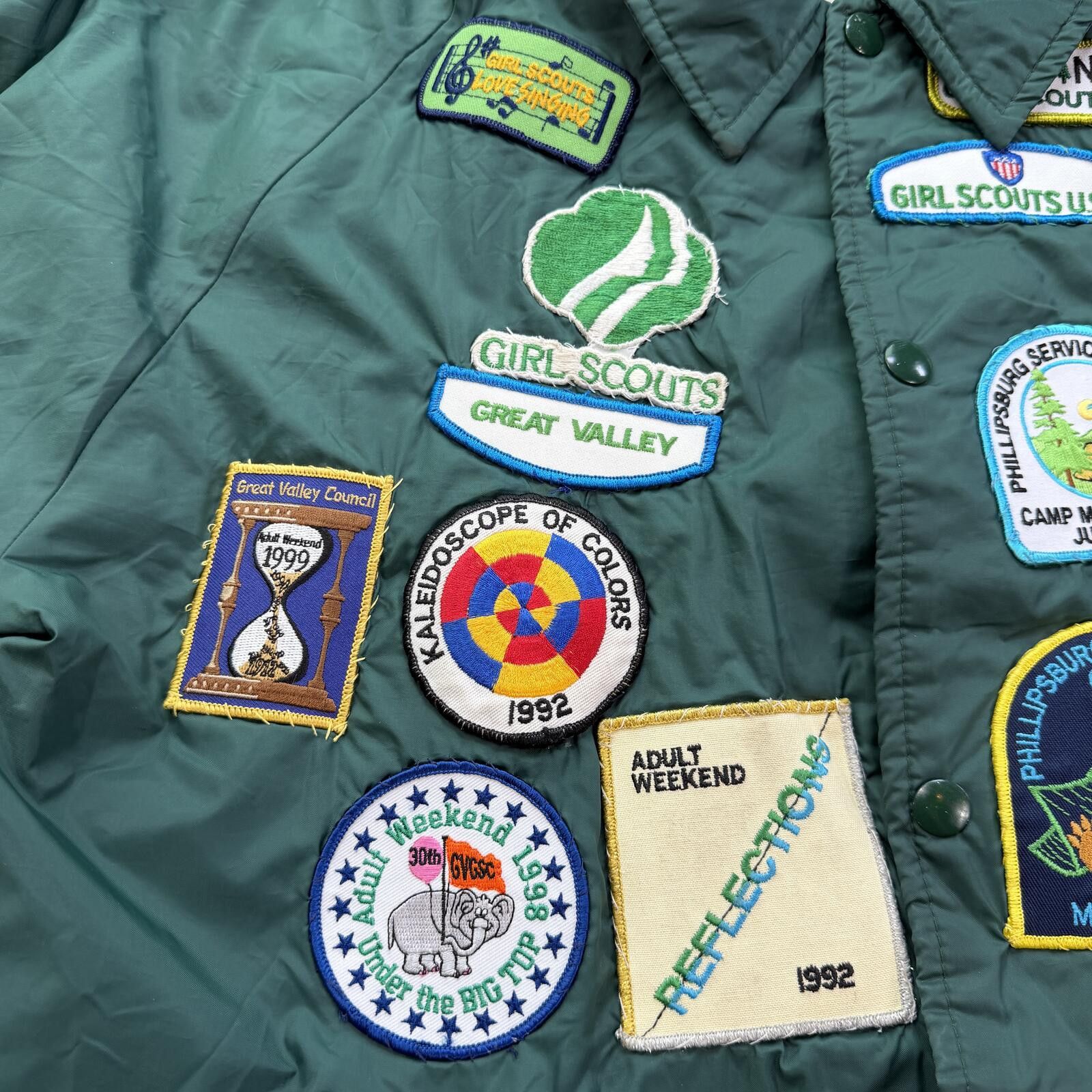 Other Vintage 90s Girl Scouts Patch Covered Green Windbreaker XL Size US XL / EU 56 / 4 - 5 Thumbnail