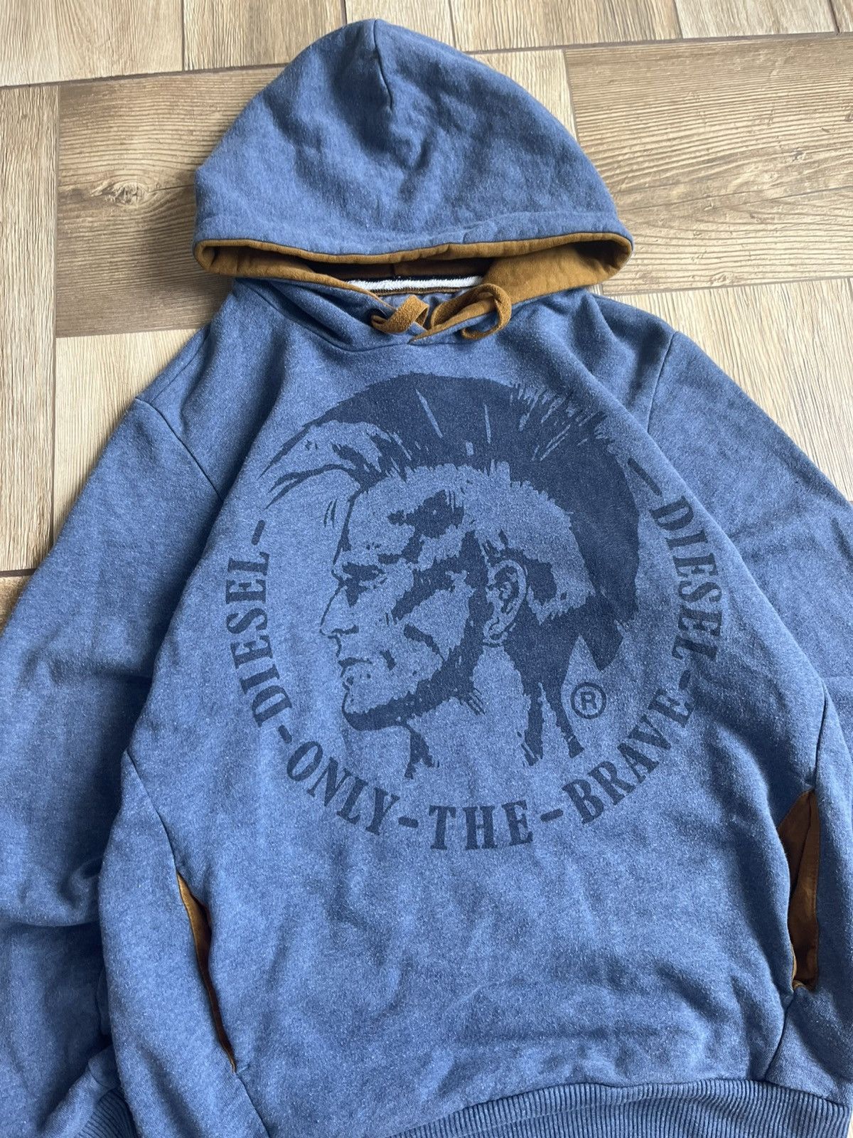 Diesel Designer Diesel Only The Brave Big Logo Hoodie Avant-Garde Size US M / EU 48-50 / 2 - 5 Thumbnail