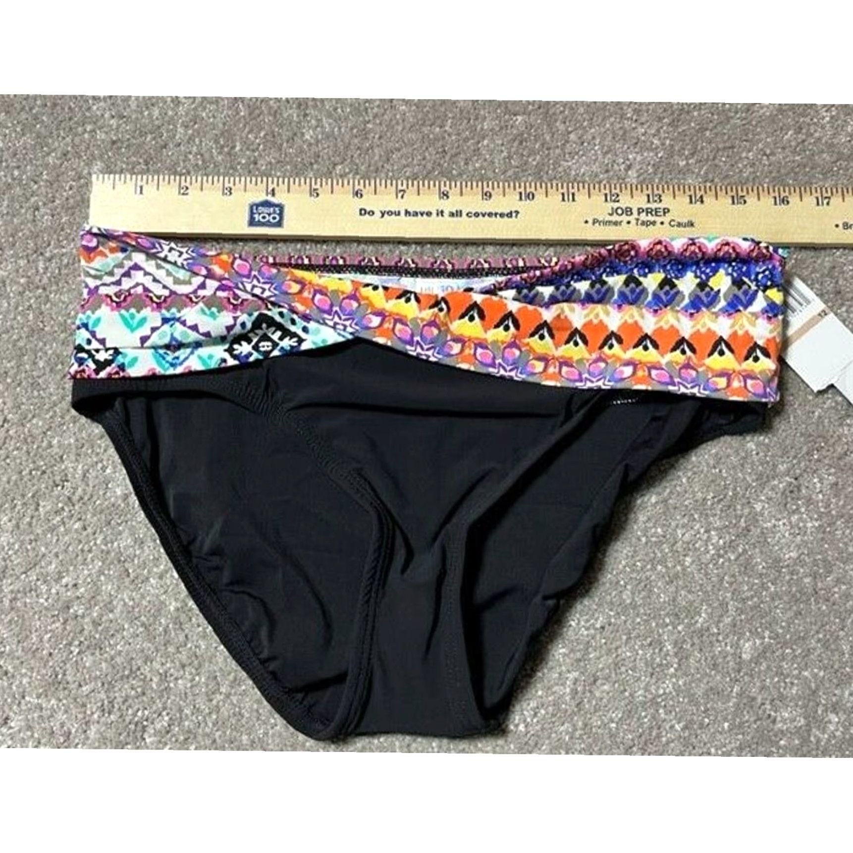 Vintage Retro 90s Y2K Bikini Swim Bottom Sz 12 Tribal Aztec Goho Resort Festival Beach Womens Size 34" / US 12 / IT 48 - 3 Thumbnail