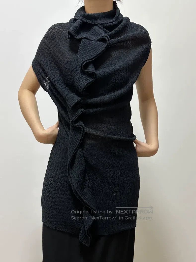 Yohji Yamamoto Yohji Yamamoto size 3 Black irregular deformation long dres Size L / US 10 / IT 46 - 8 Thumbnail
