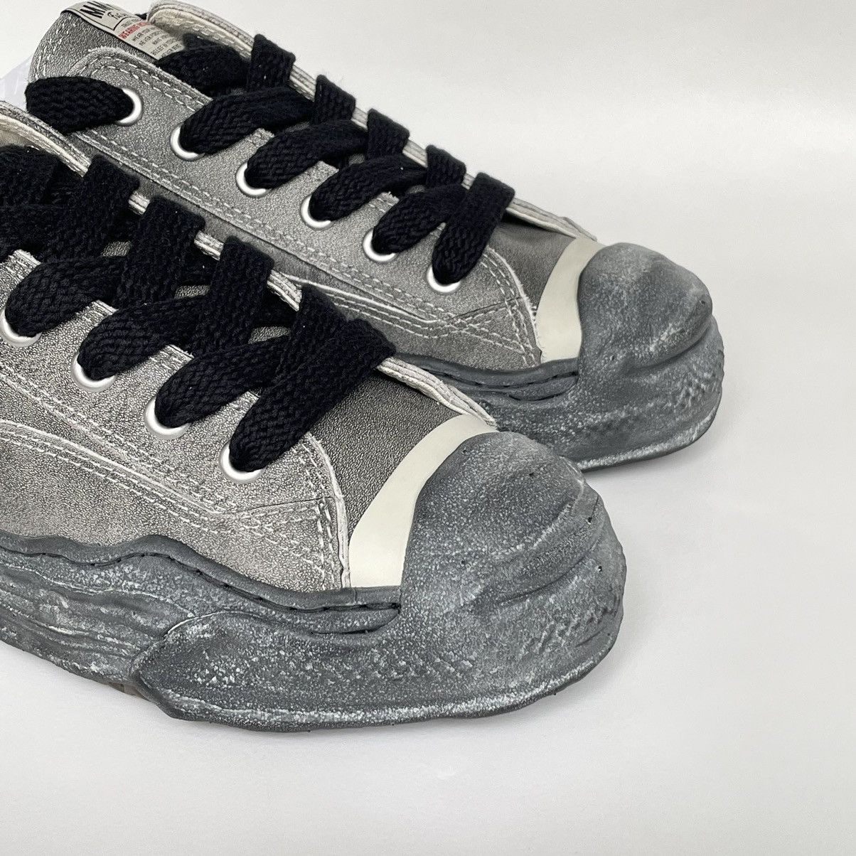 Maison MIHARA YASUHIRO Black Vintage Leather ‘Peterson’ Sneakers Size US 9 / EU 42 - 10 Thumbnail