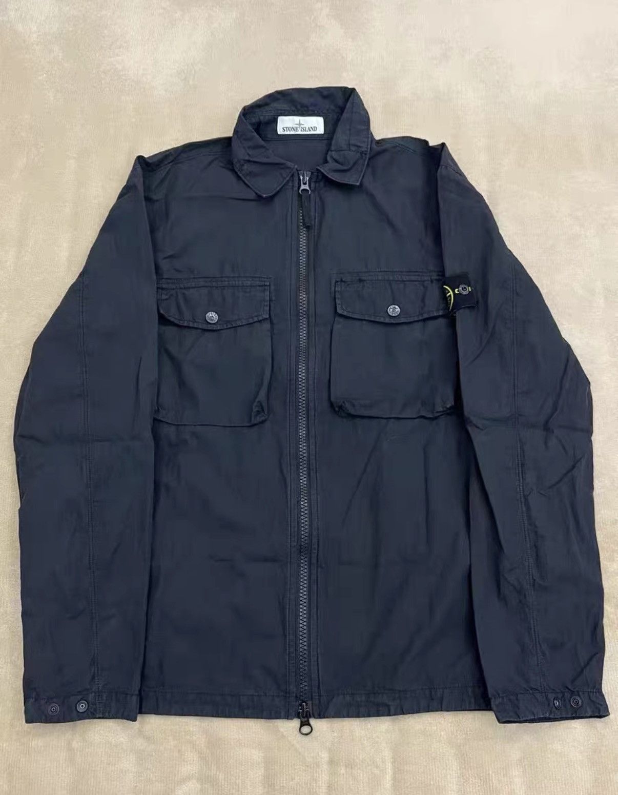 Stone Island Black Zip-Front Utility Jacket with Pockets Size US L / EU 52-54 / 3 - 1 Thumbnail