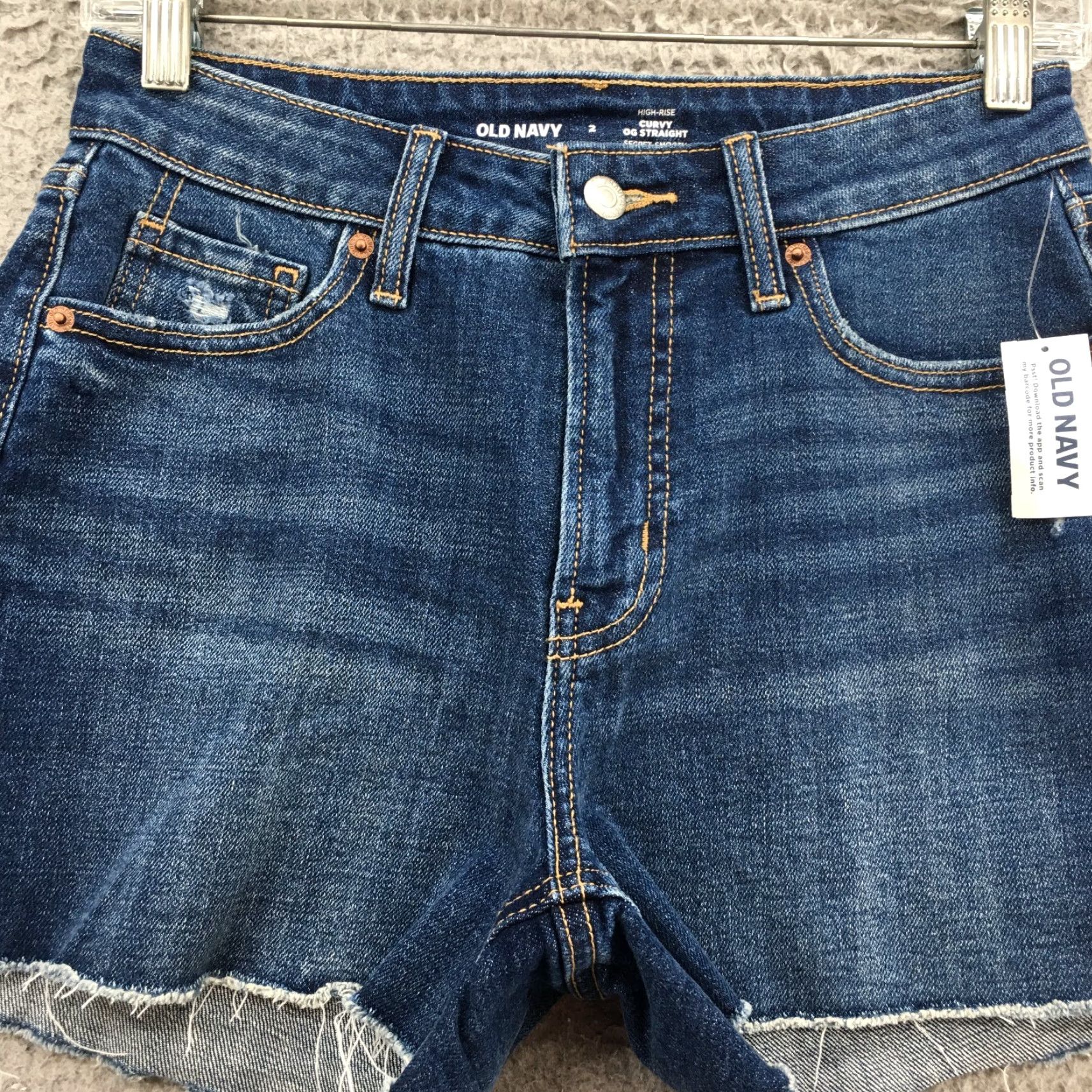 Old Navy Old Navy Shorts Womens 2 Blue Denim Cotton Blend Zip NEW Cut-Off Shorts, 28in Waist 3.5in Inseam Size 26" / US 2 / IT 38 - 2 Thumbnail