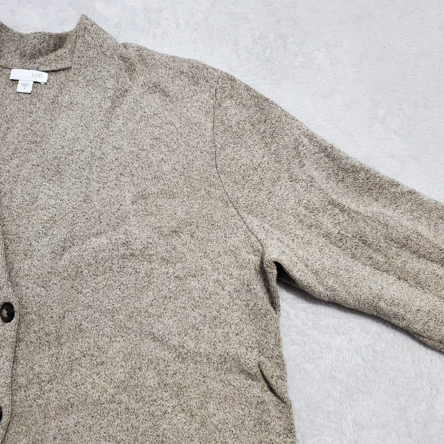 J. Jill J Jill Cardigan Women M Brown Marled 2 Button Long Sweater Pockets Layering Size M / US 6-8 / IT 42-44 - 5 Thumbnail