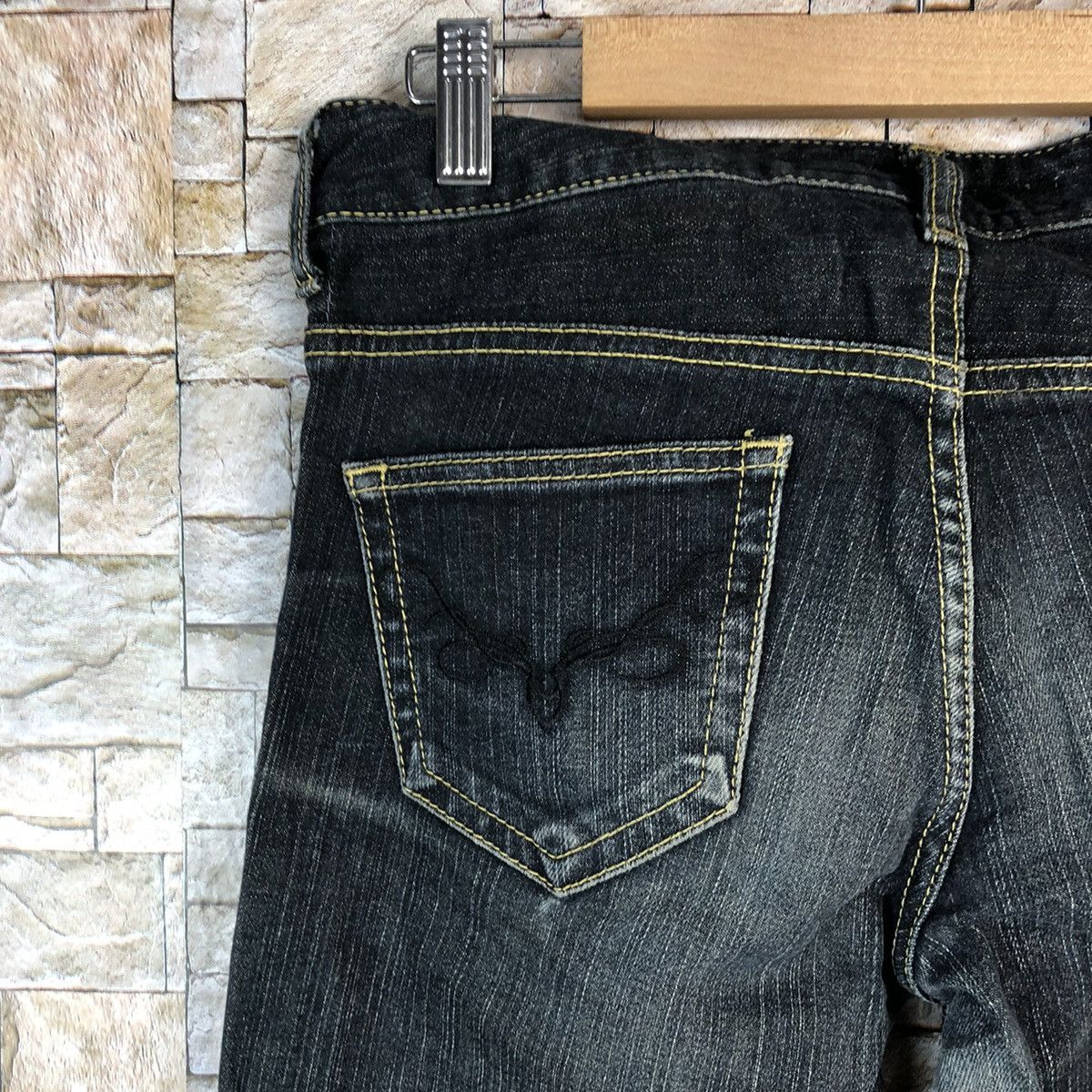 Japanese Brand Rush Nour Black Denim Pants #A1016 Size 28" / US 6 / IT 42 - 16 Thumbnail