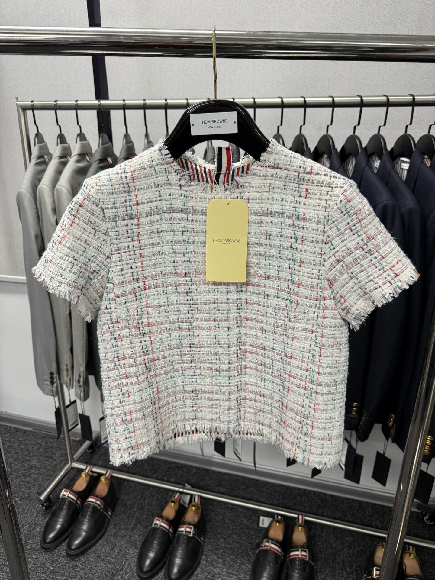 Thom Browne Thom Browne Women's Short Sleeve Raw Edge Cardigan Size XS / US 0-2 / IT 36-38 - 1 Thumbnail