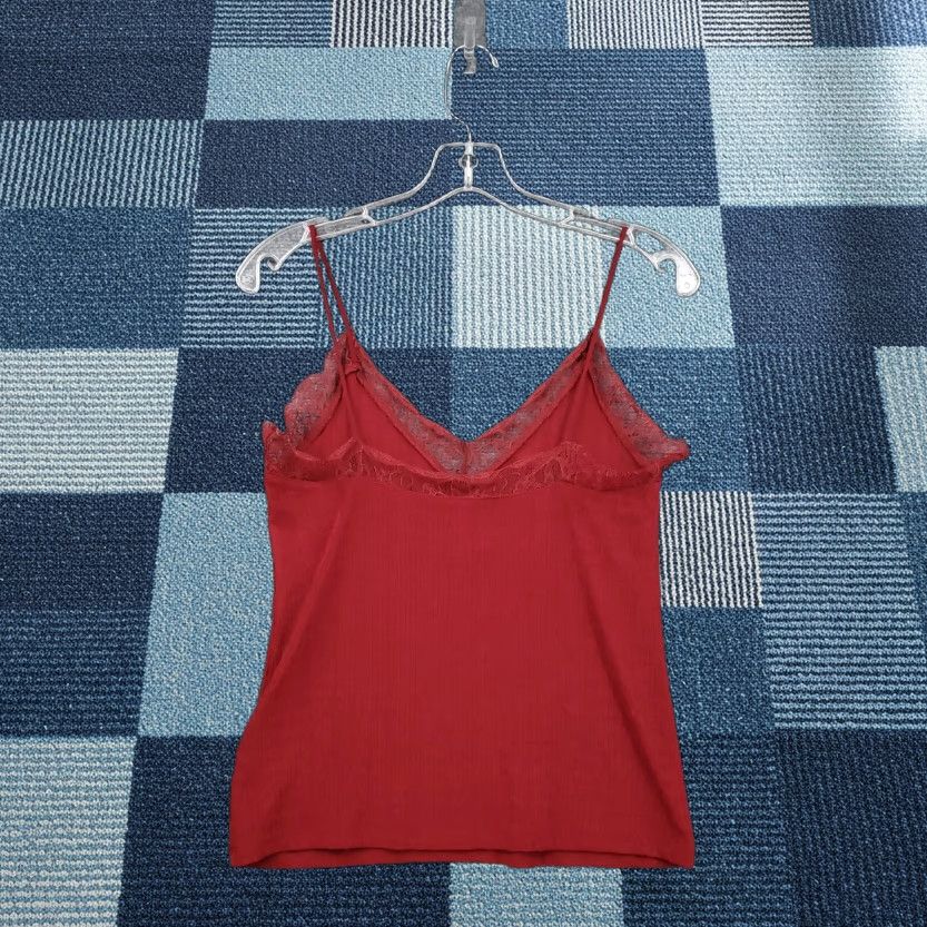 H&M H&M Top Womens XS Red Tank V Neck Camisole Lace Slip Sleeveless Cami Size XS / US 0-2 / IT 36-38 - 1 Thumbnail