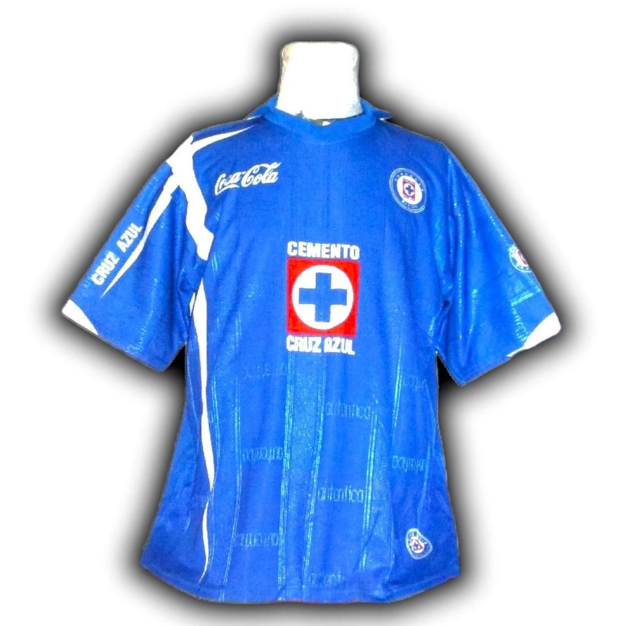 Coca Cola Cruz Azul 2000 2001 Home Shirt Jersey Size US L / EU 52-54 / 3 - 3 Thumbnail