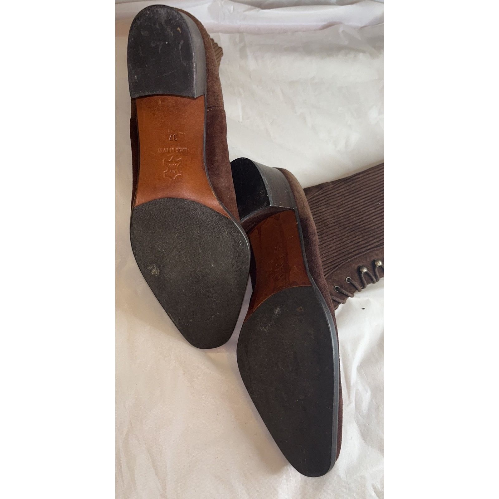 Other FRANCESCO RUGGERI Suede Brown Boots - Size 37 Size US 7 / IT 37 - 9 Thumbnail