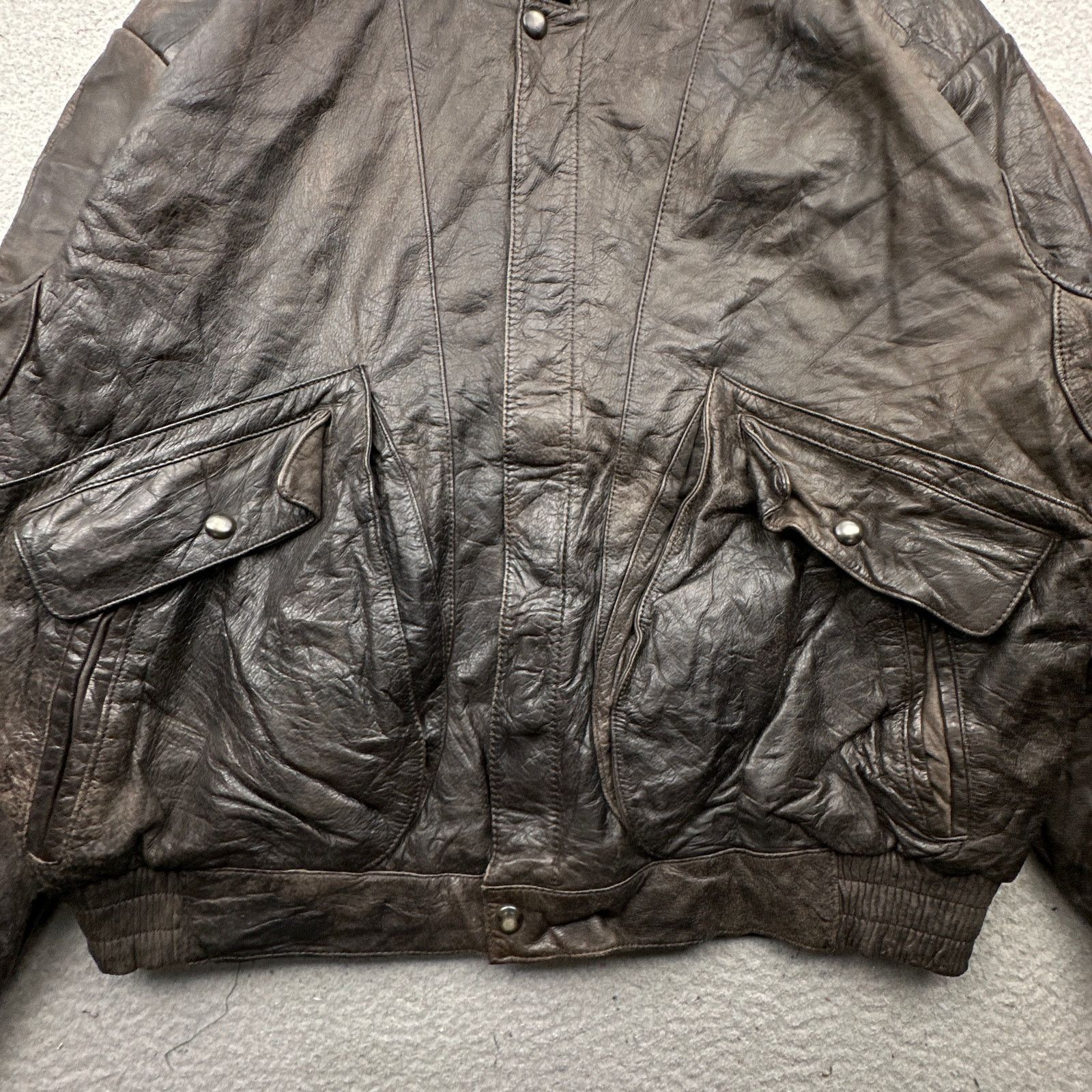 Other Vintage J Riggings Leather Bomber Jacket Large Brown Size US L / EU 52-54 / 3 - 11 Thumbnail