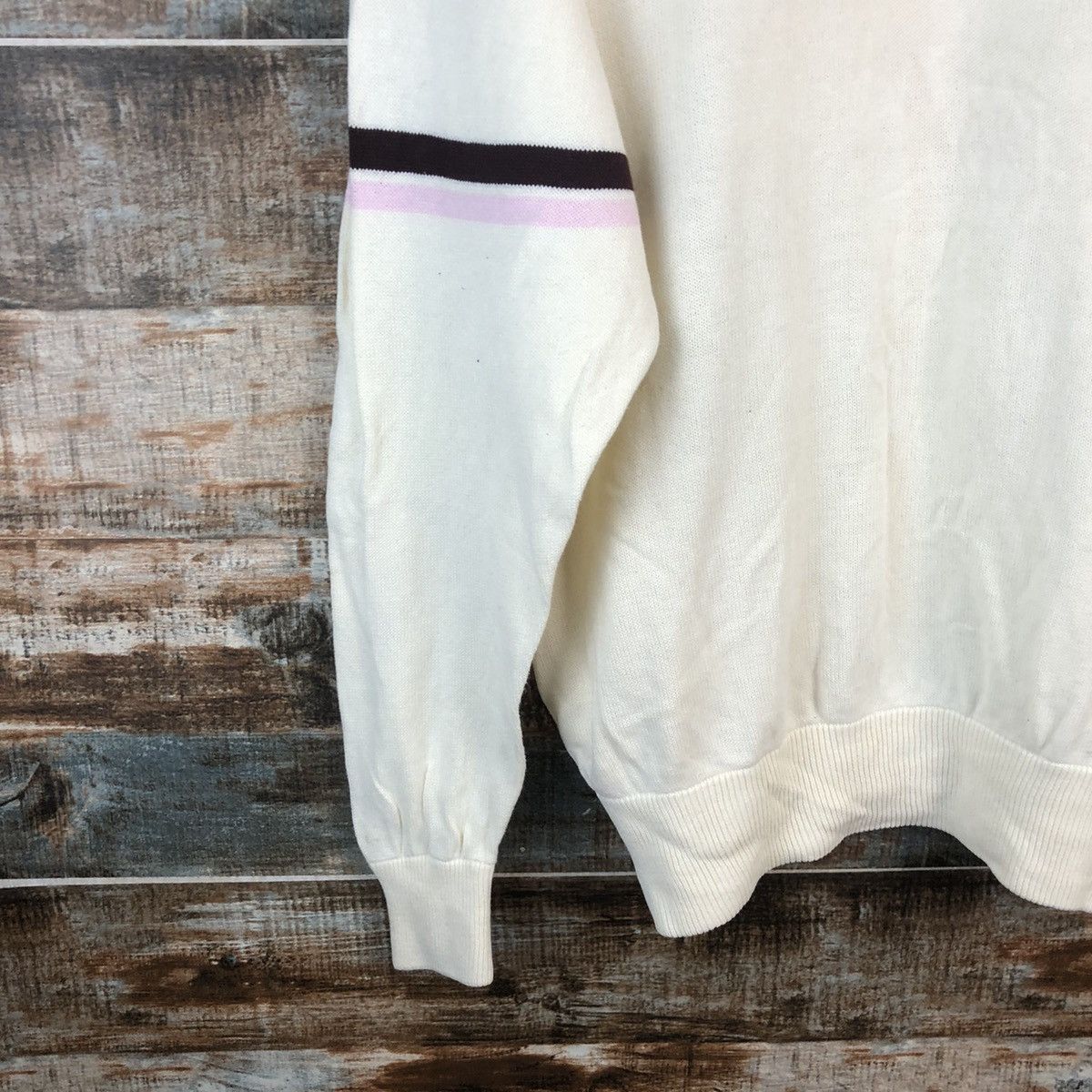 Vintage DL Yonex japan vintage White Knitwear #C751 Size US M / EU 48-50 / 2 - 18 Thumbnail