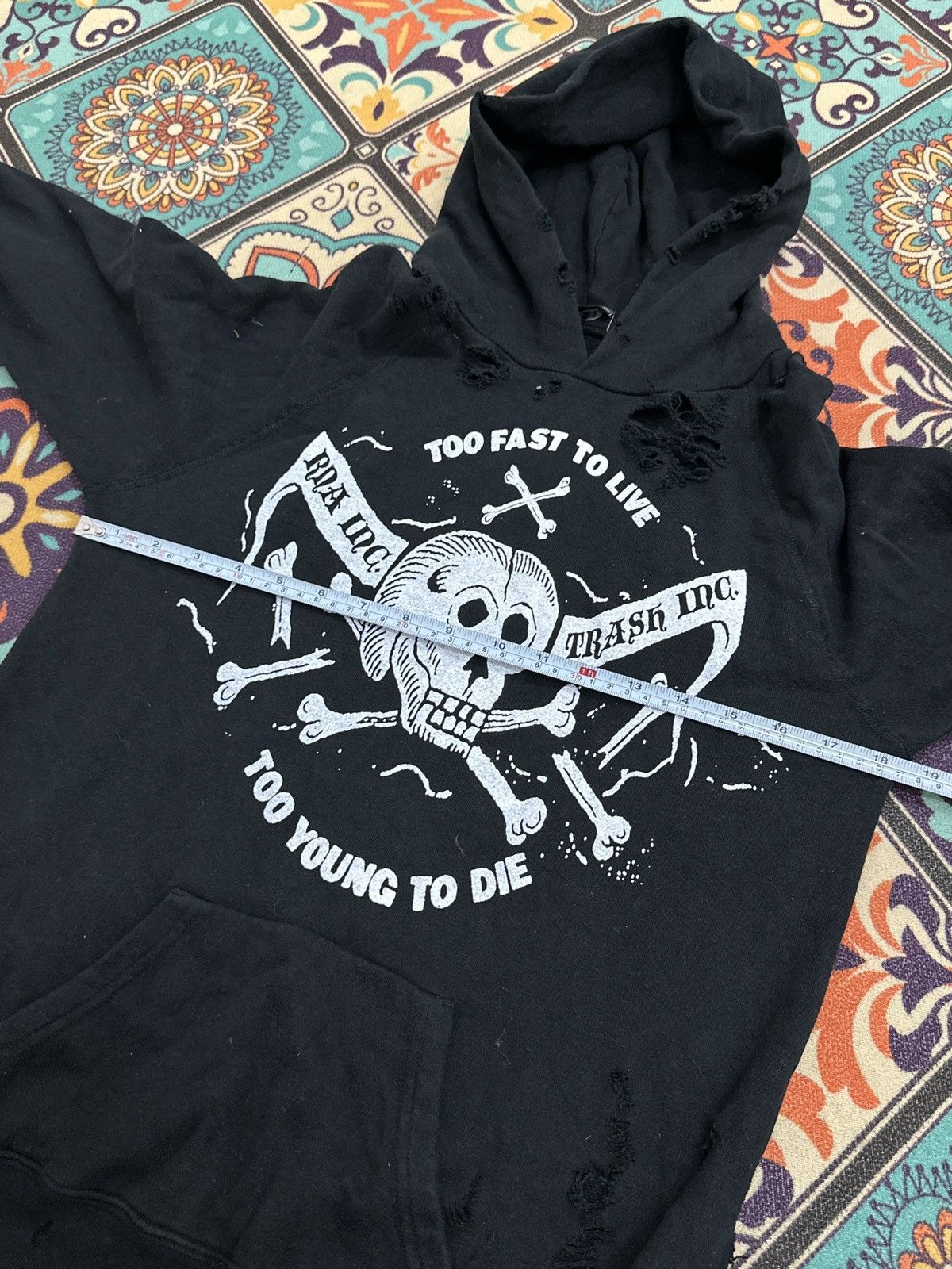 Japanese Brand RNA Japanese “Too Fast To Live Too Young To Die” Distressed Size US M / EU 48-50 / 2 - 15 Thumbnail