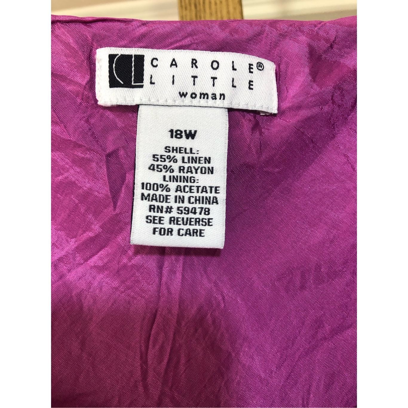 Other Carole Little Women’s Black with Pink Lining and Beaded Neck Size XXL / US 16-18 / IT 52-54 - 4 Thumbnail